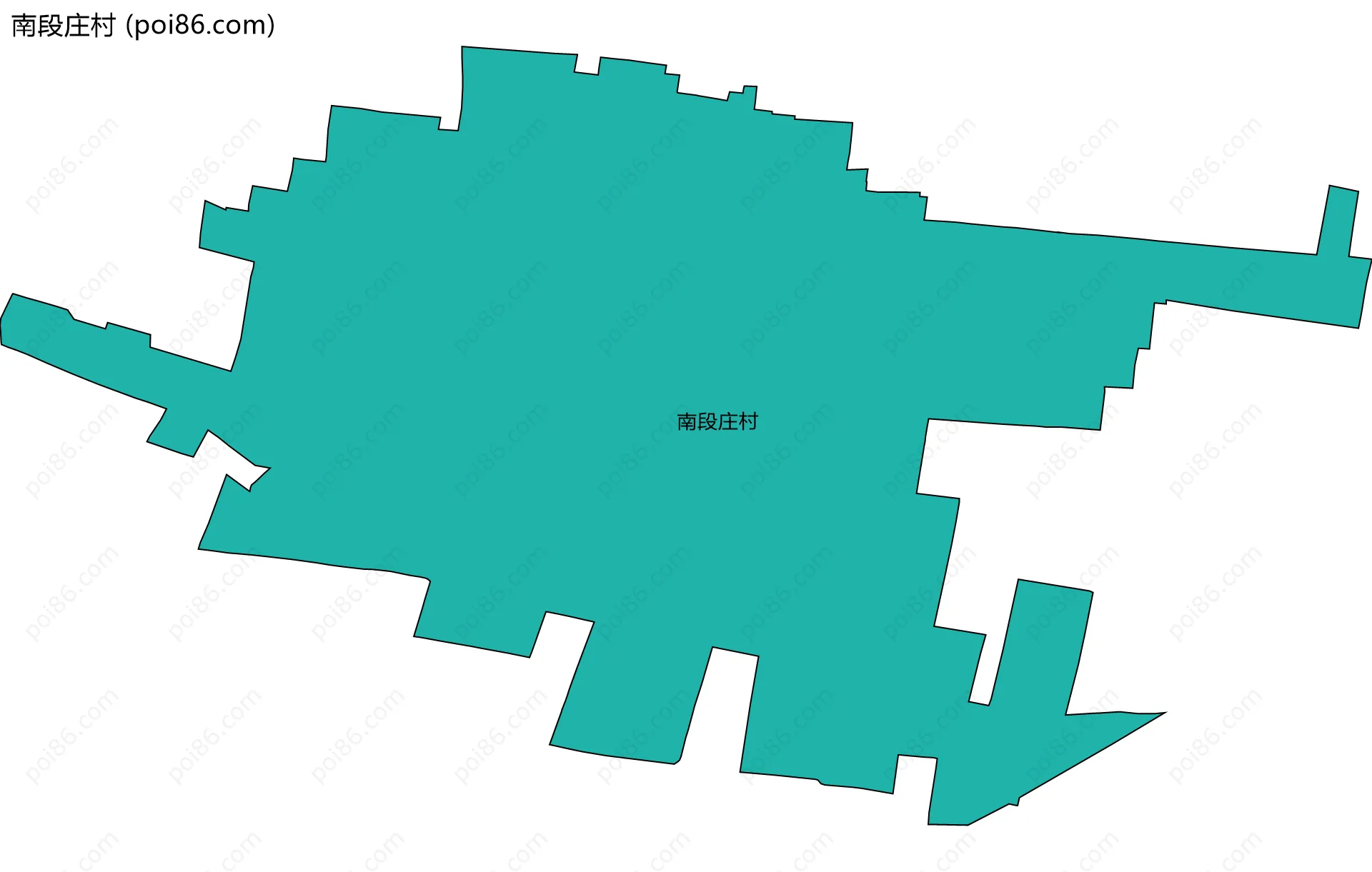 南段庄村边界地图