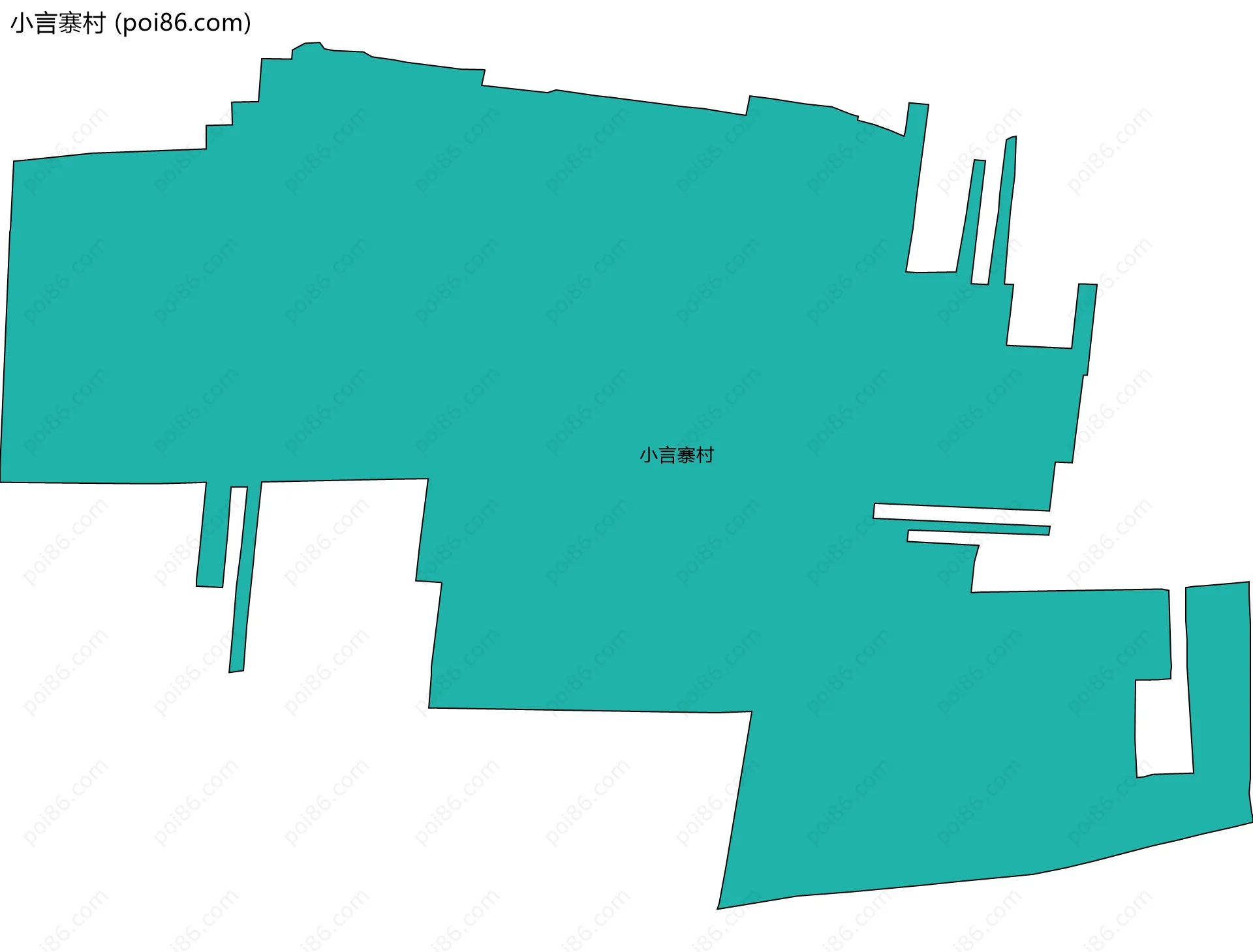 小言寨村边界地图