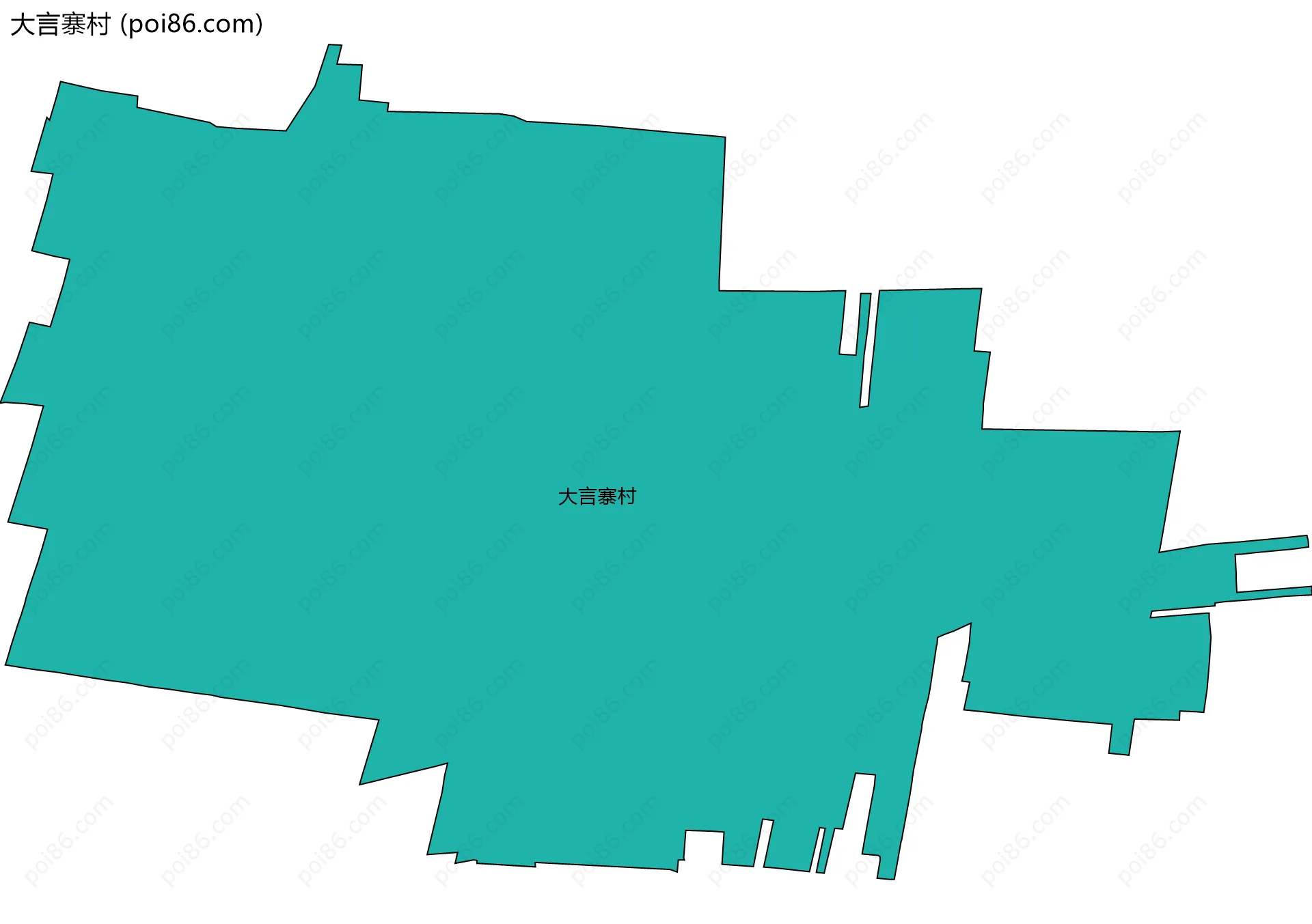 大言寨村边界地图