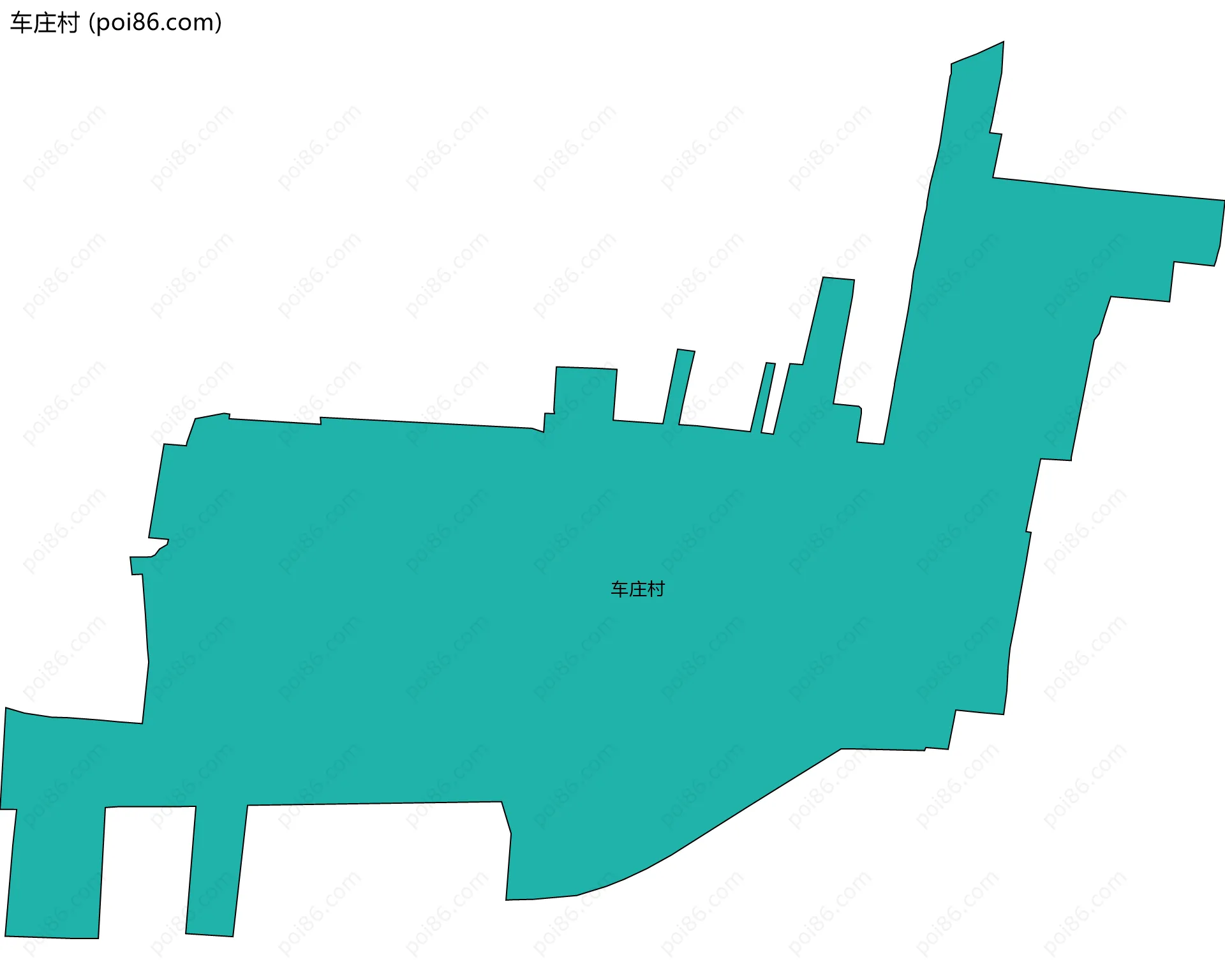 车庄村边界地图