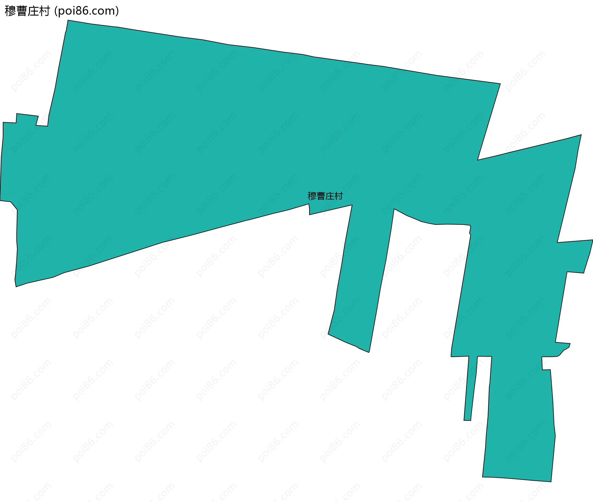 穆曹庄村边界地图