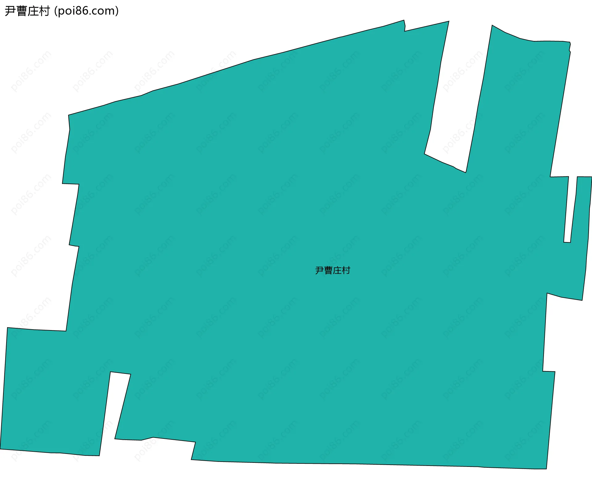 尹曹庄村边界地图