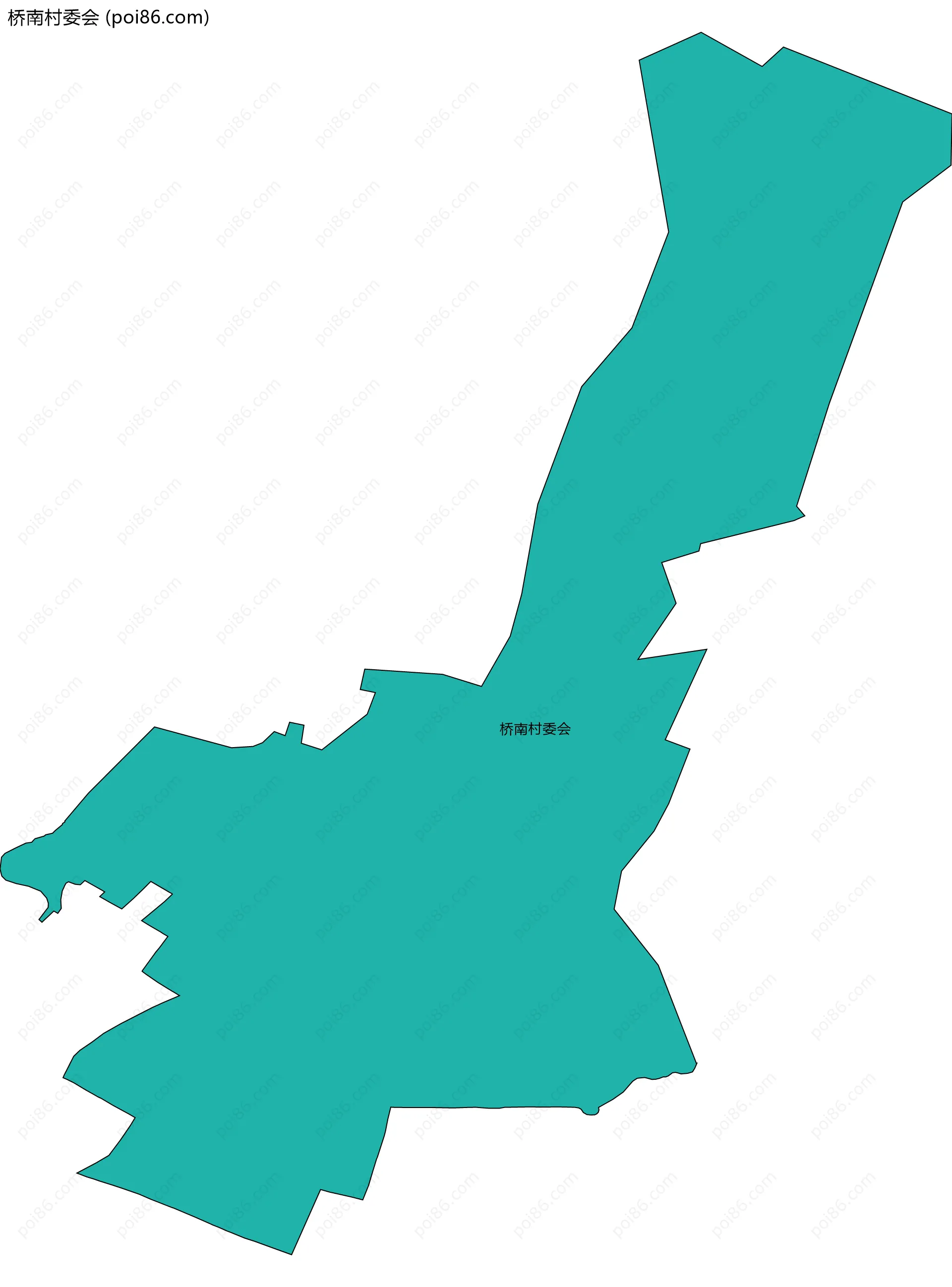 桥南村委会边界地图