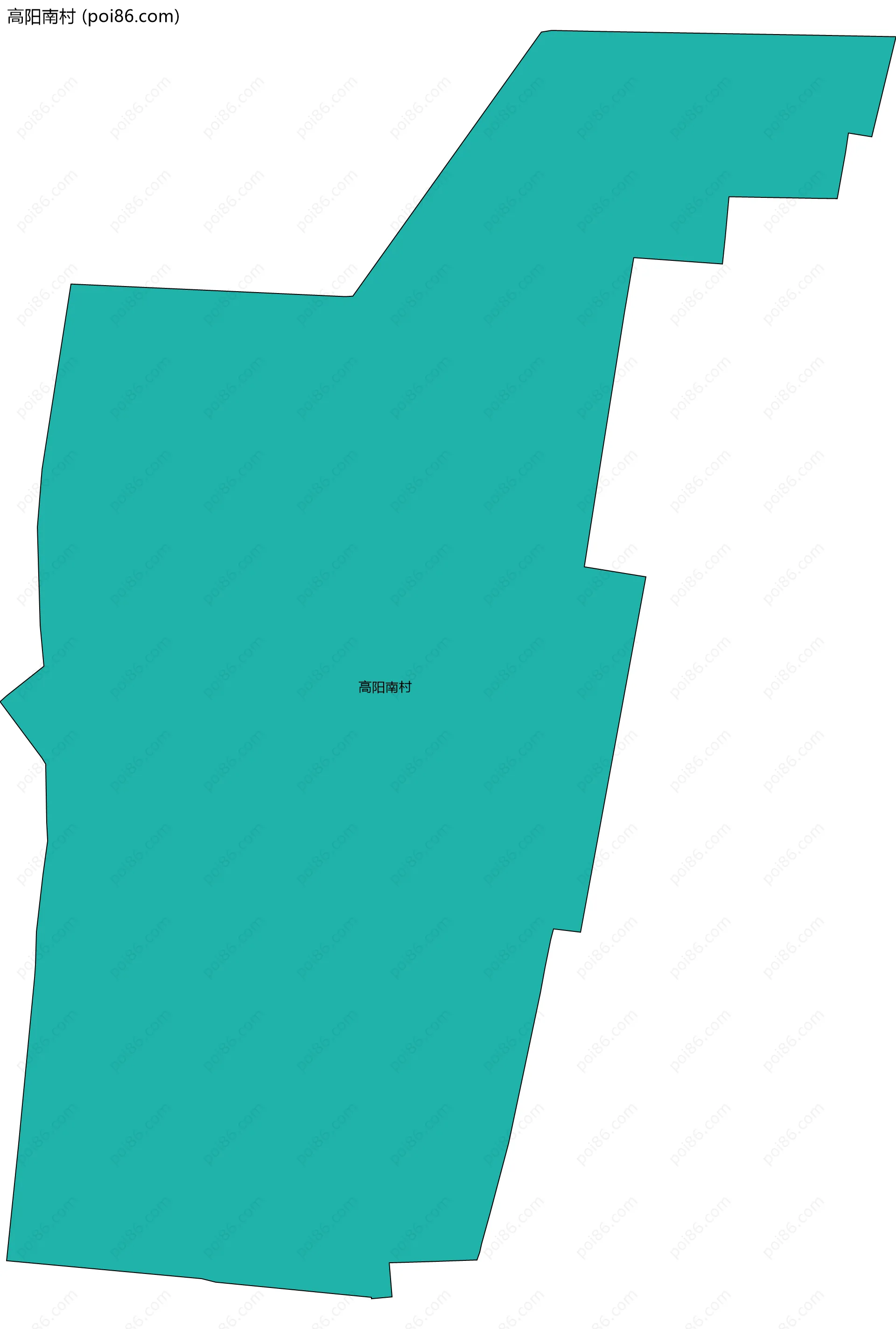 高阳南村边界地图