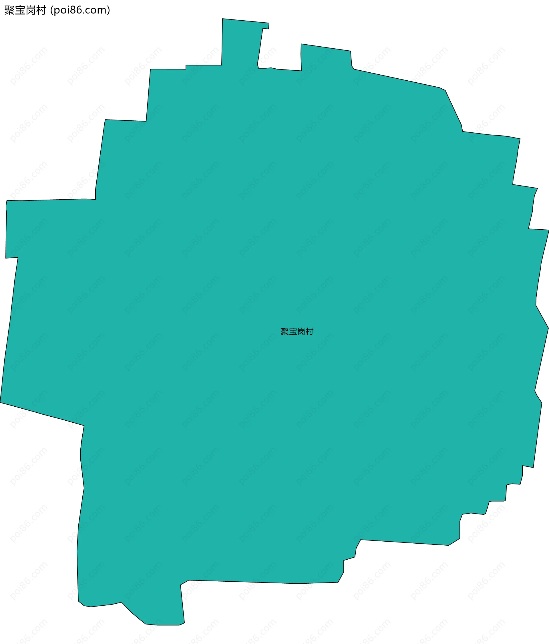 聚宝岗村边界地图