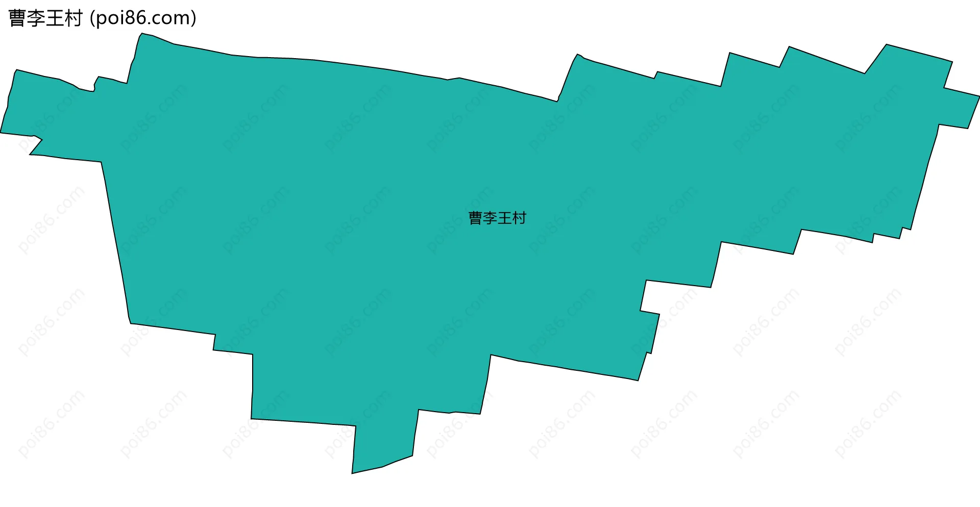 曹李王村边界地图