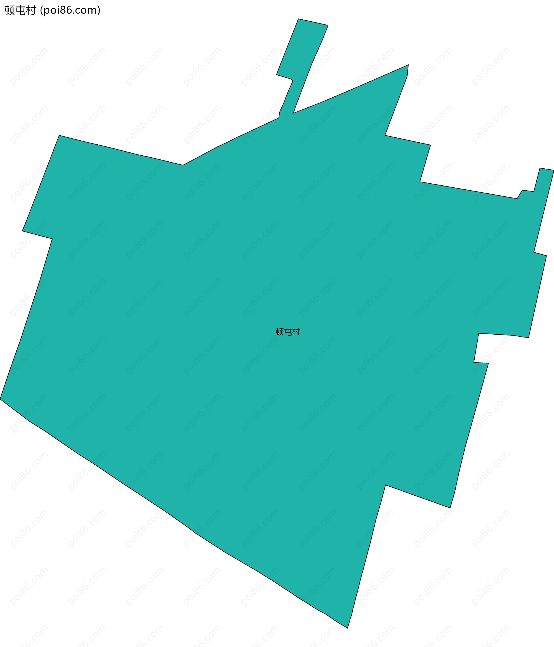 顿屯村边界地图