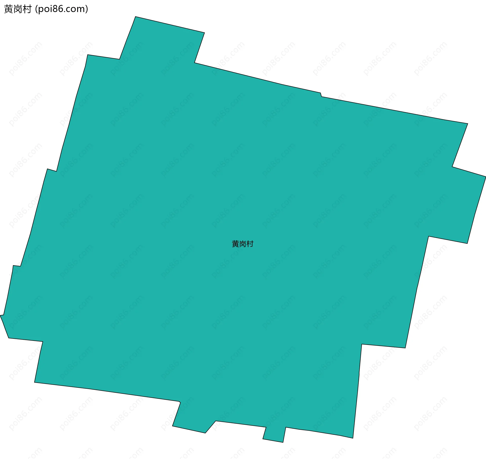 黄岗村边界地图