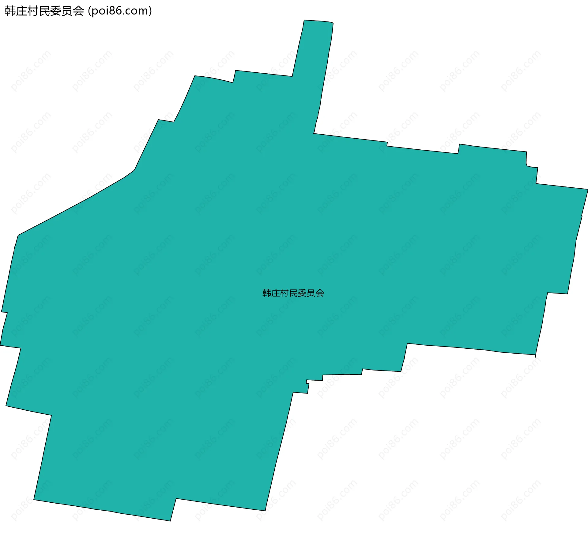 韩庄村民委员会边界地图