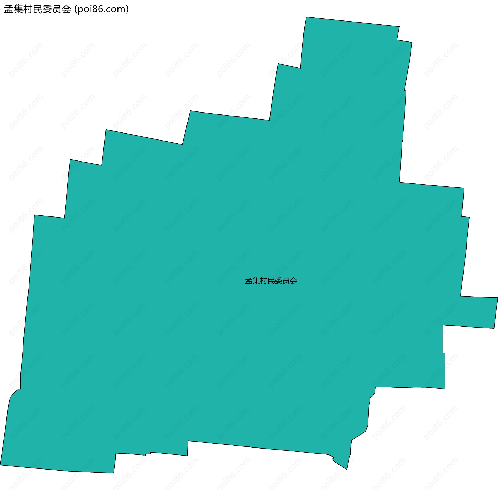 孟集村民委员会边界地图