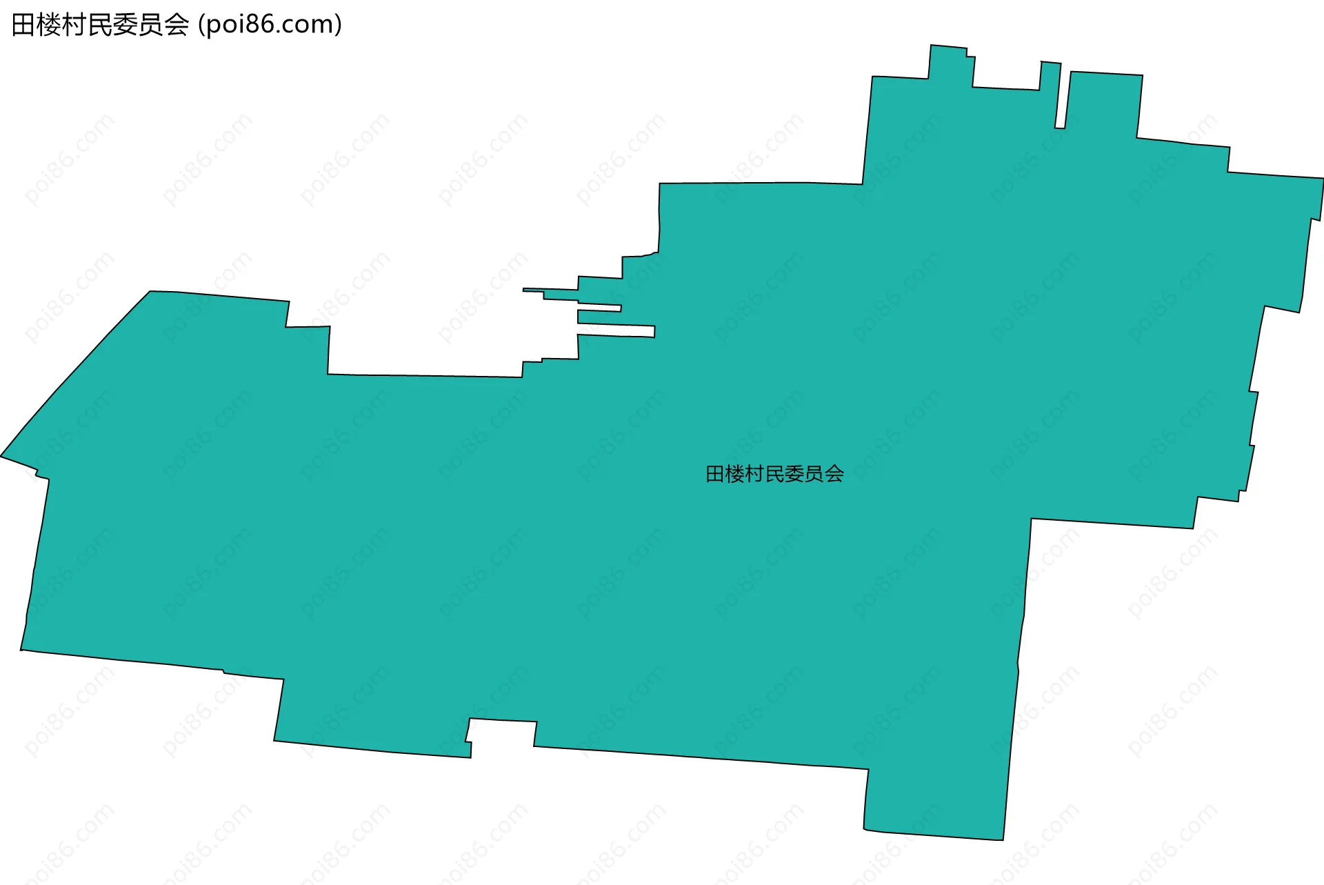 田楼村民委员会边界地图