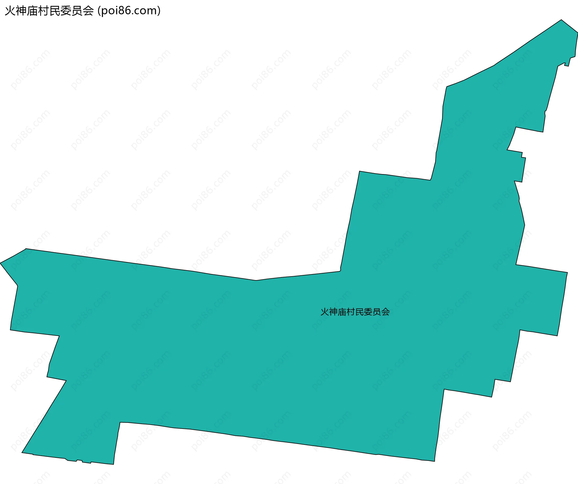 火神庙村民委员会边界地图