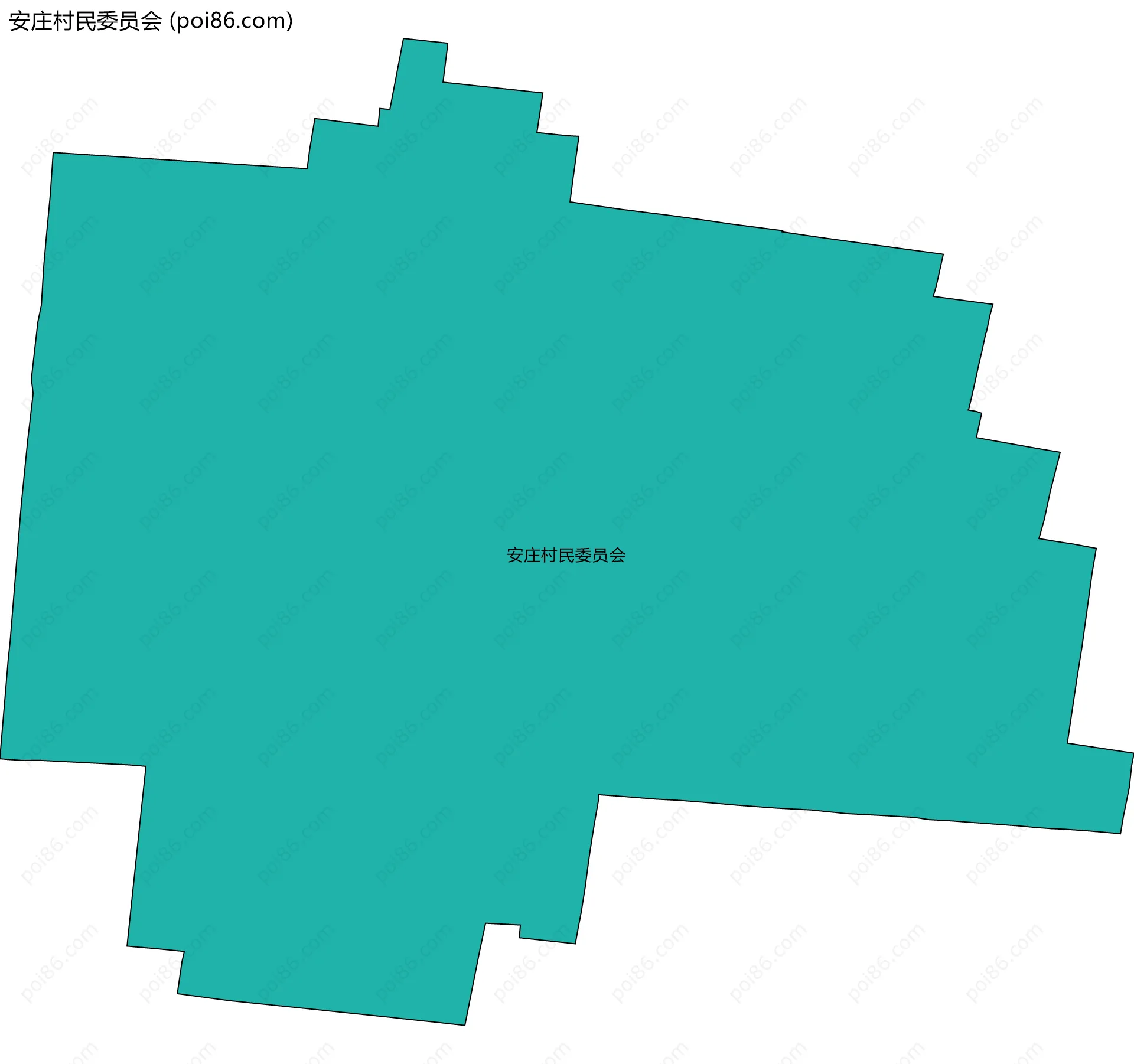 安庄村民委员会边界地图