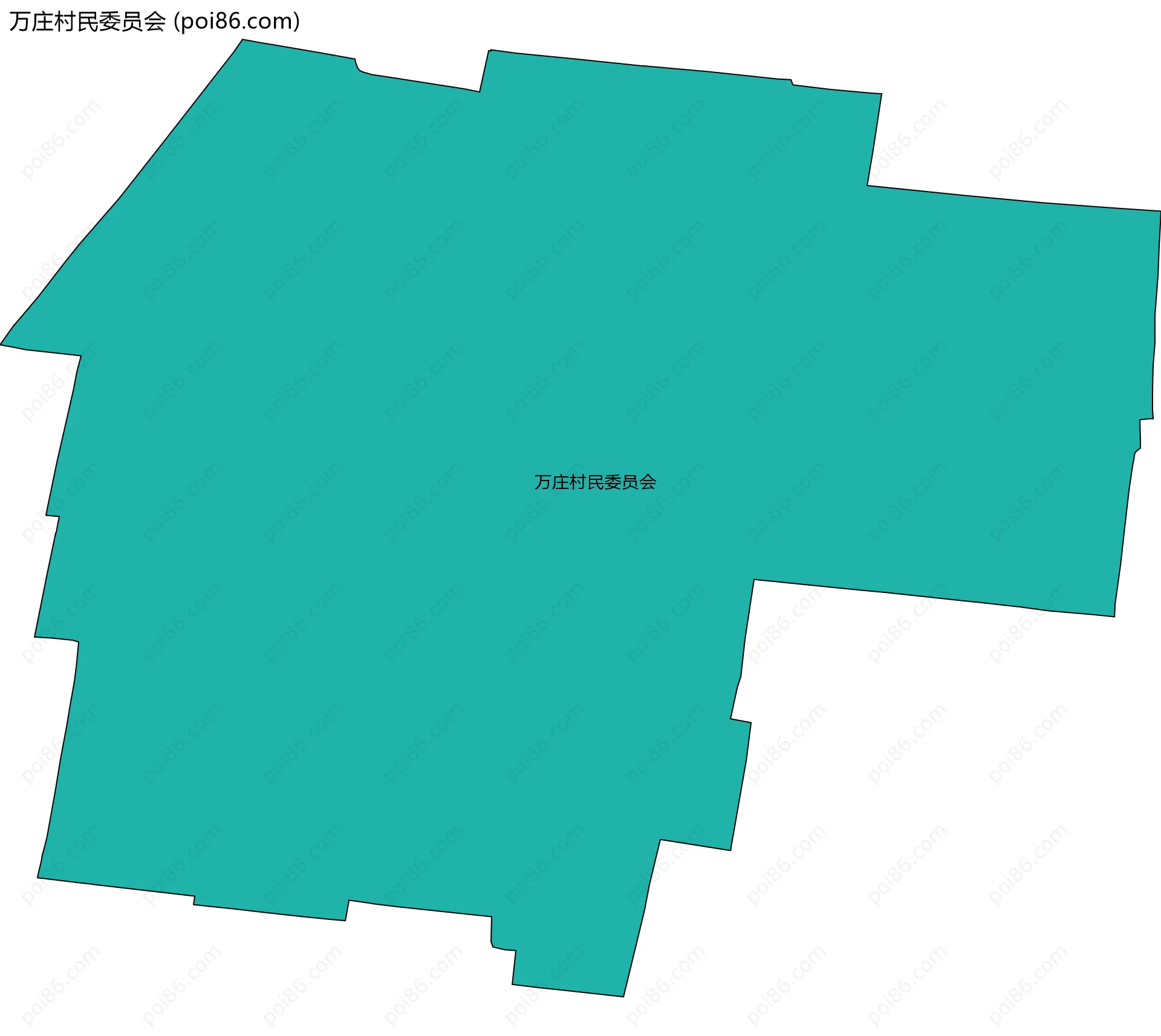 万庄村民委员会边界地图