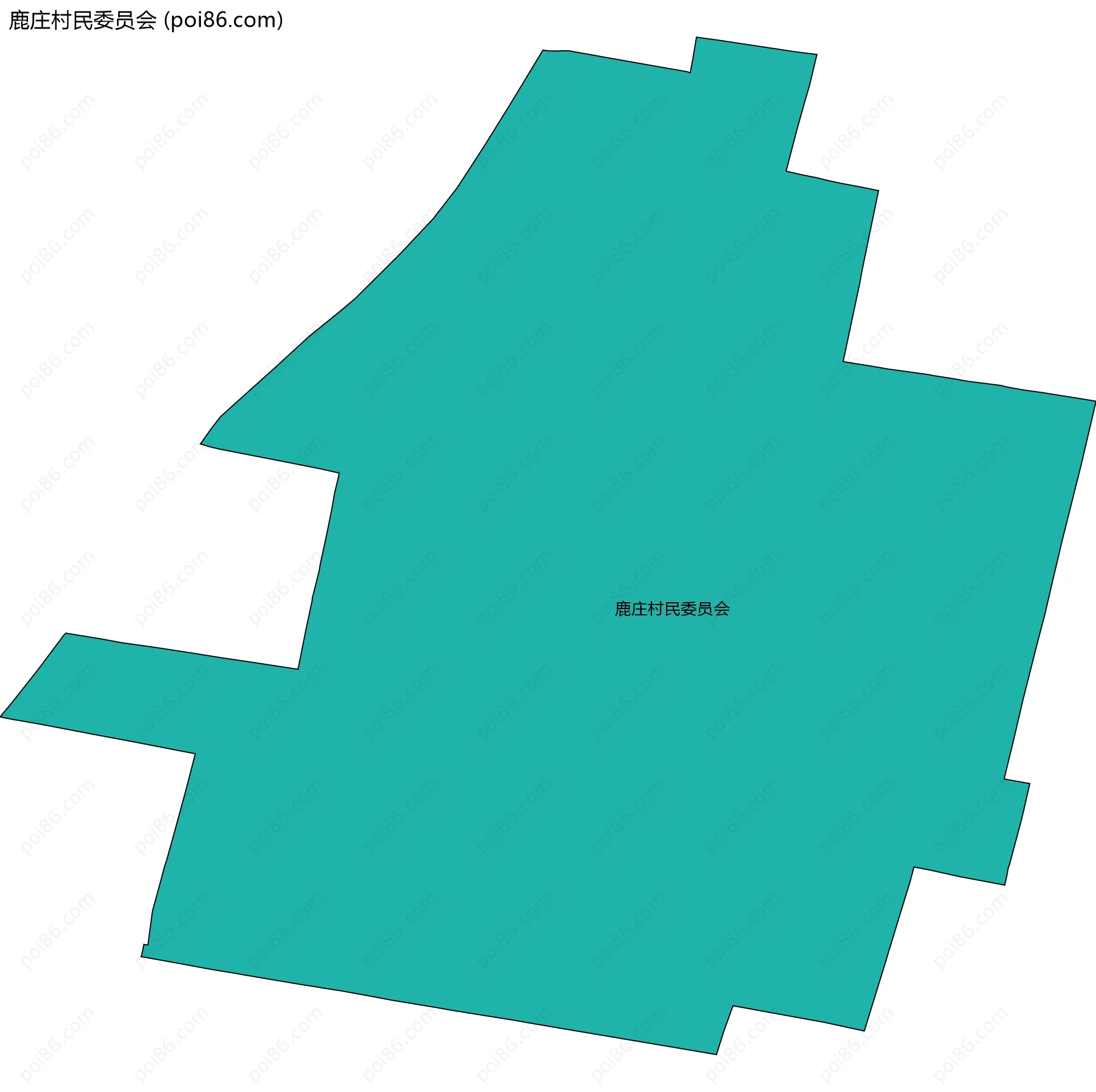 鹿庄村民委员会边界地图