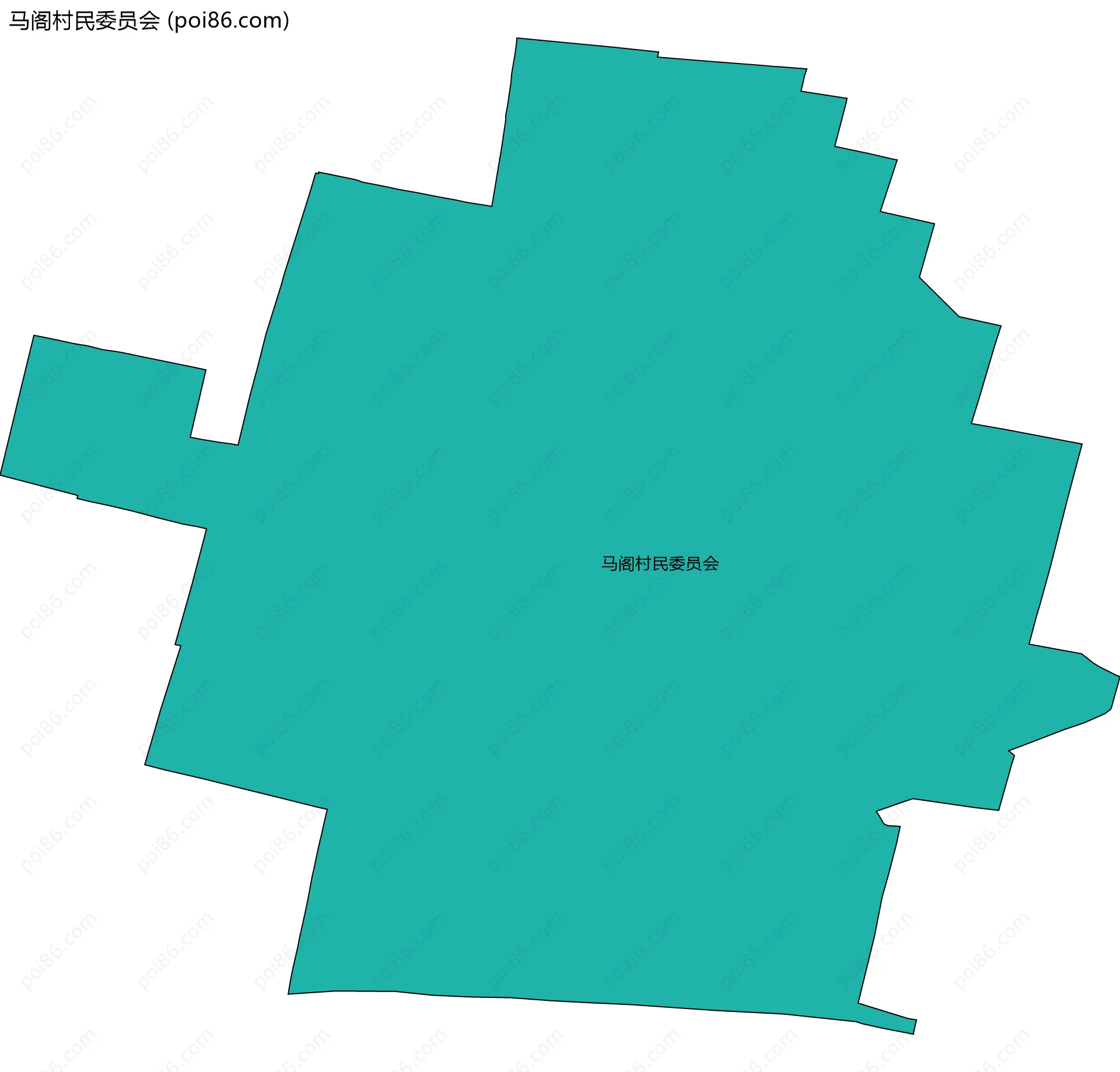 马阁村民委员会边界地图