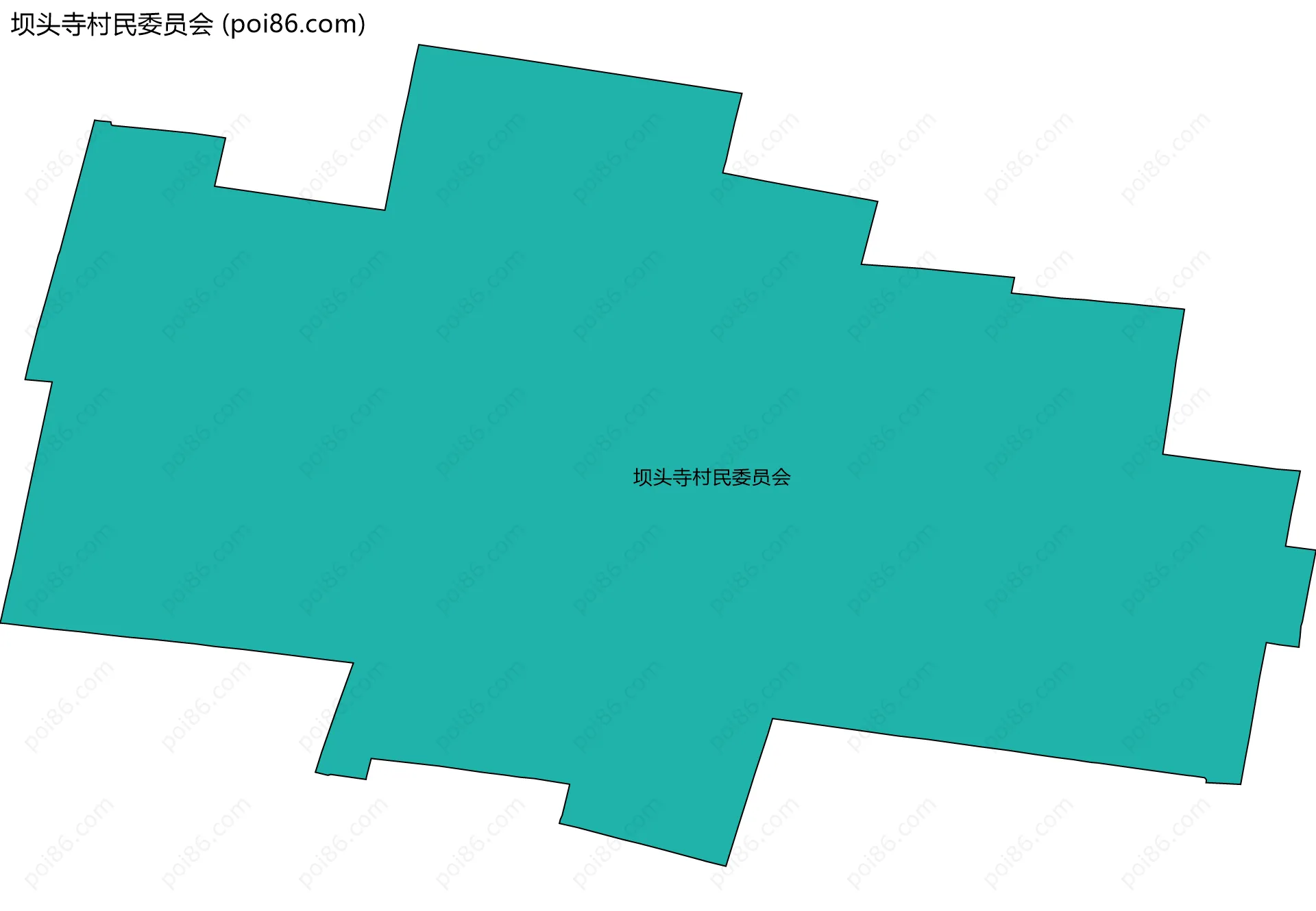 坝头寺村民委员会边界地图