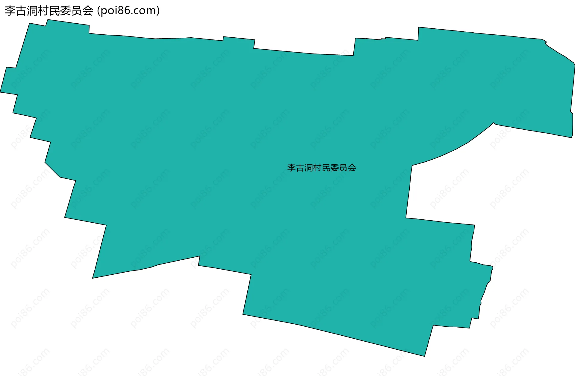 李古洞村民委员会边界地图