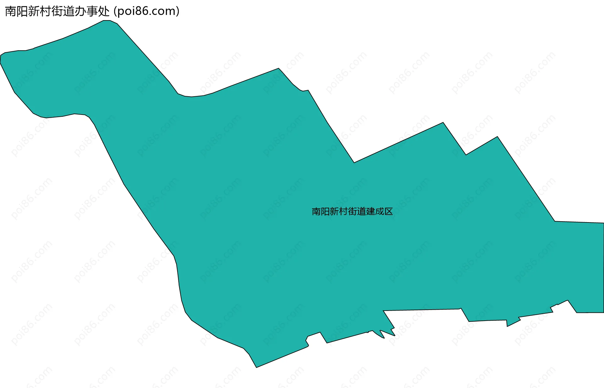 南阳新村街道办事处边界地图(五级行政区划)
