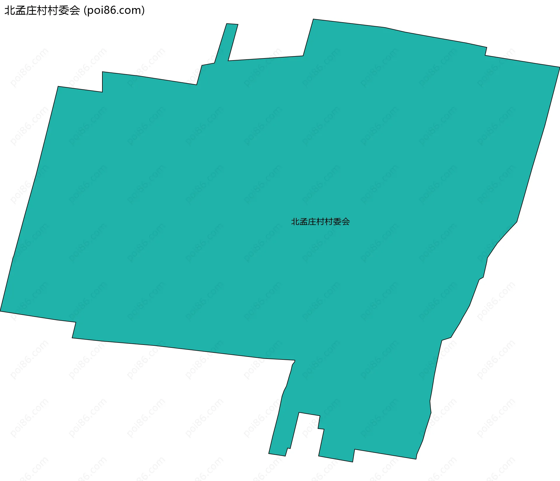 北孟庄村村委会边界地图