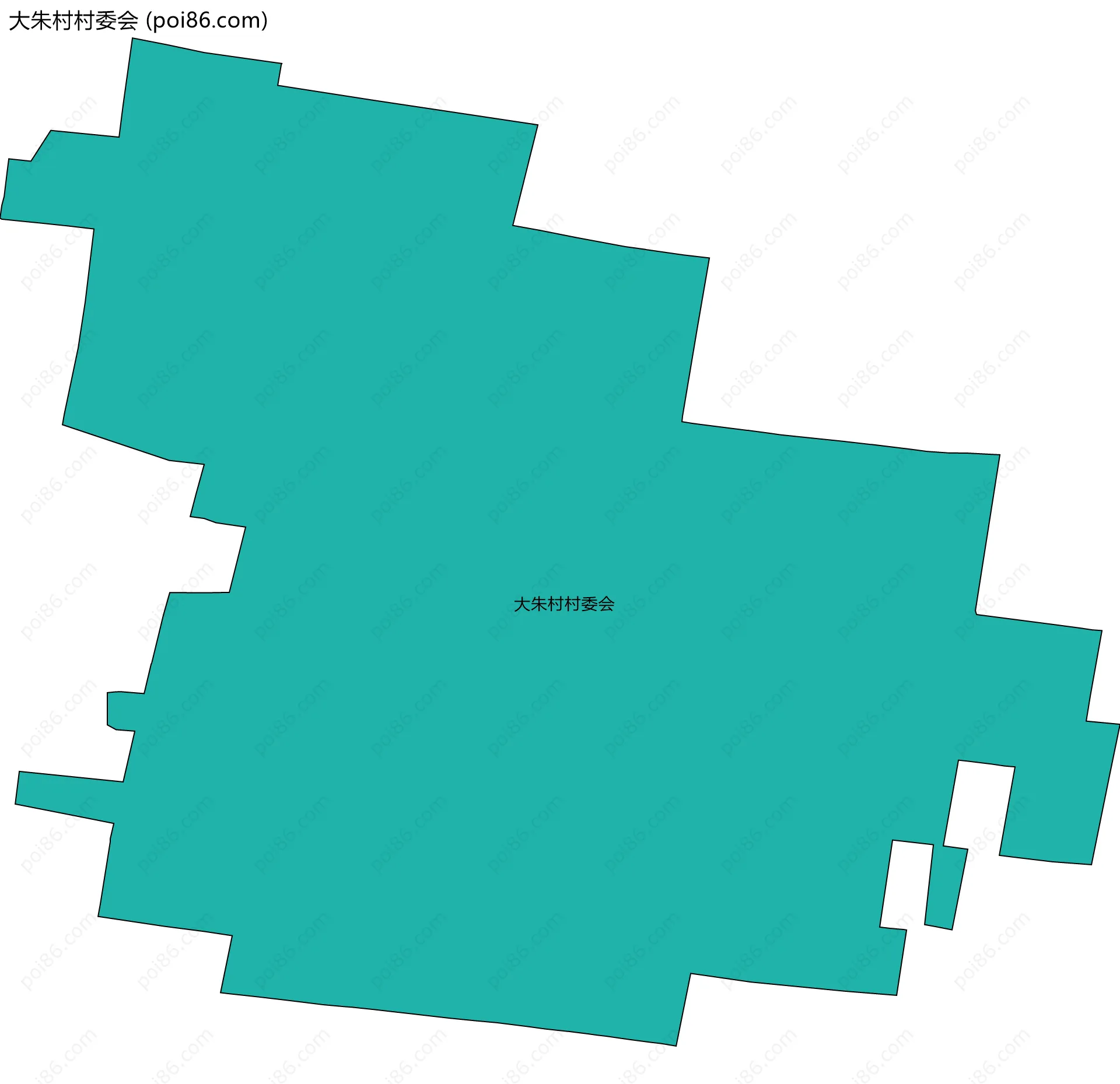 大朱村村委会边界地图
