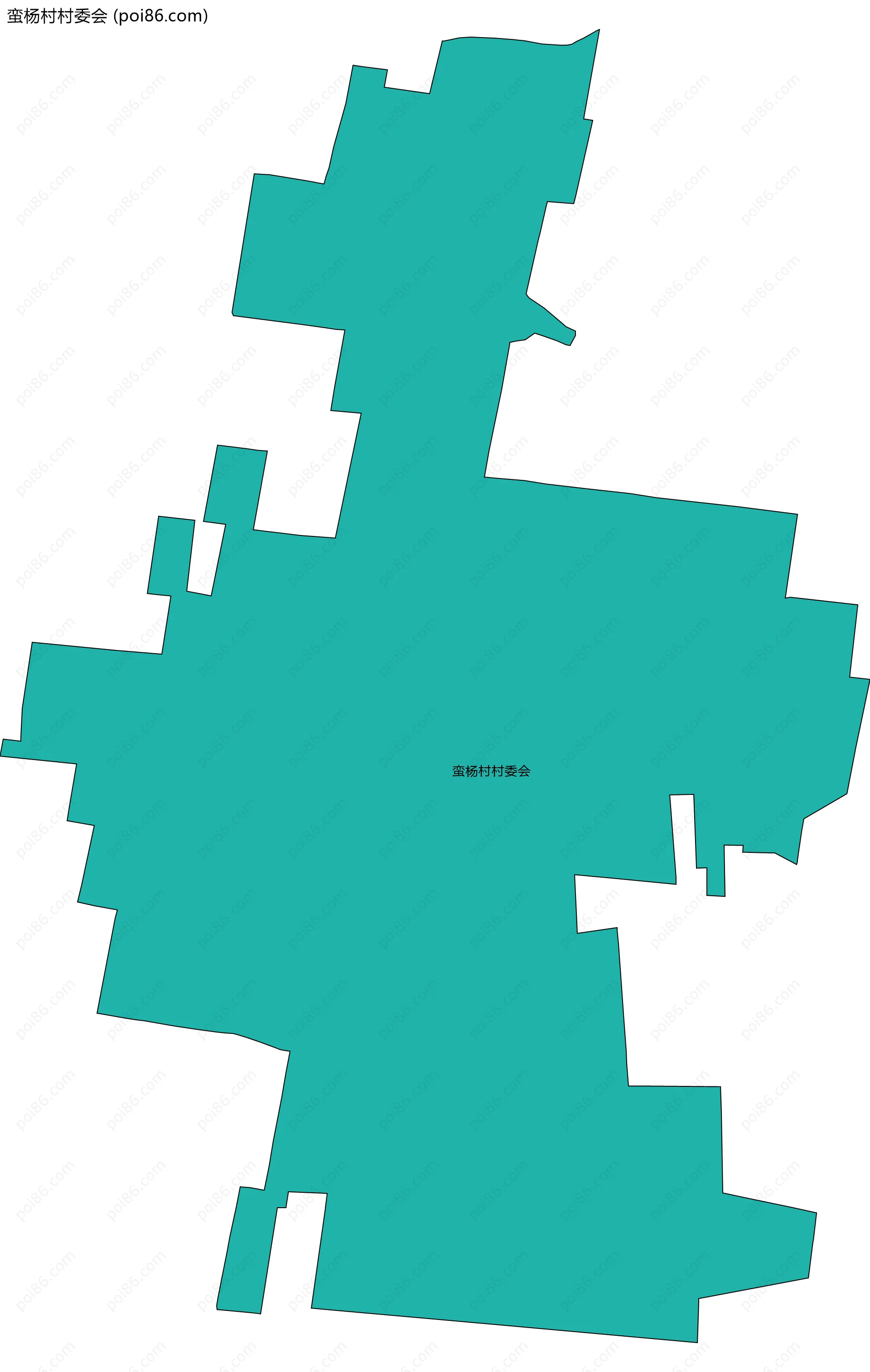 蛮杨村村委会边界地图