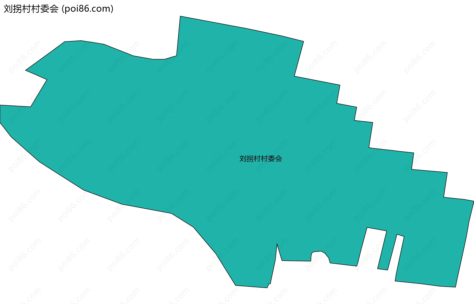 刘拐村村委会边界地图