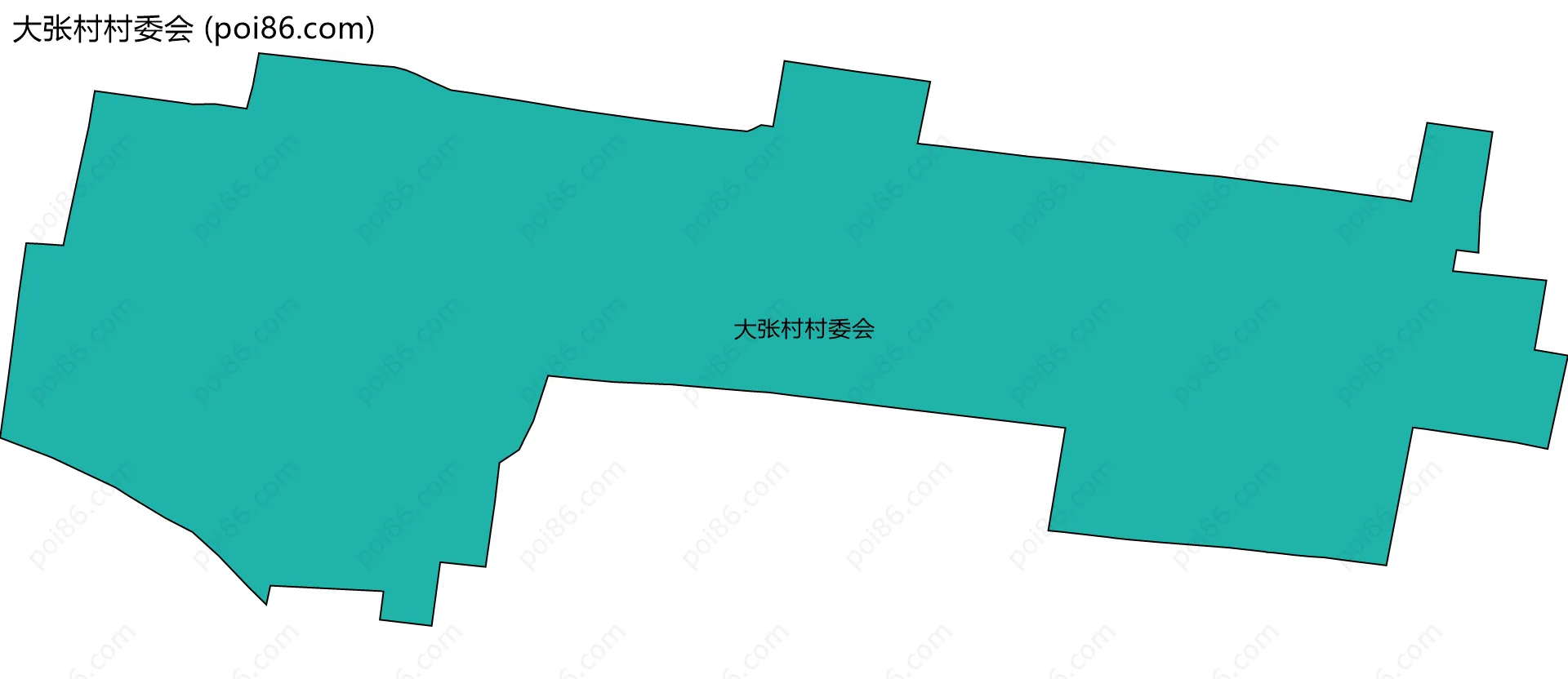 大张村村委会边界地图