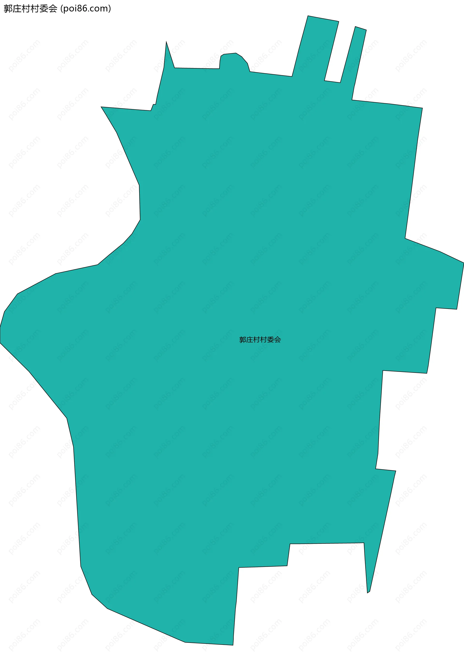 郭庄村村委会边界地图