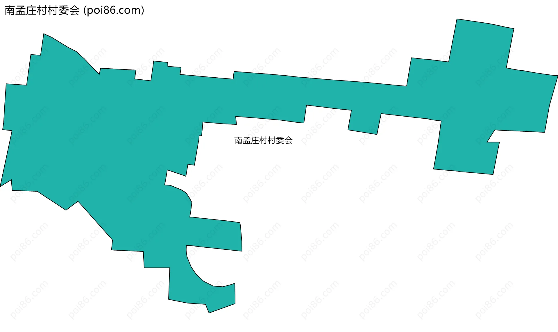 南孟庄村村委会边界地图