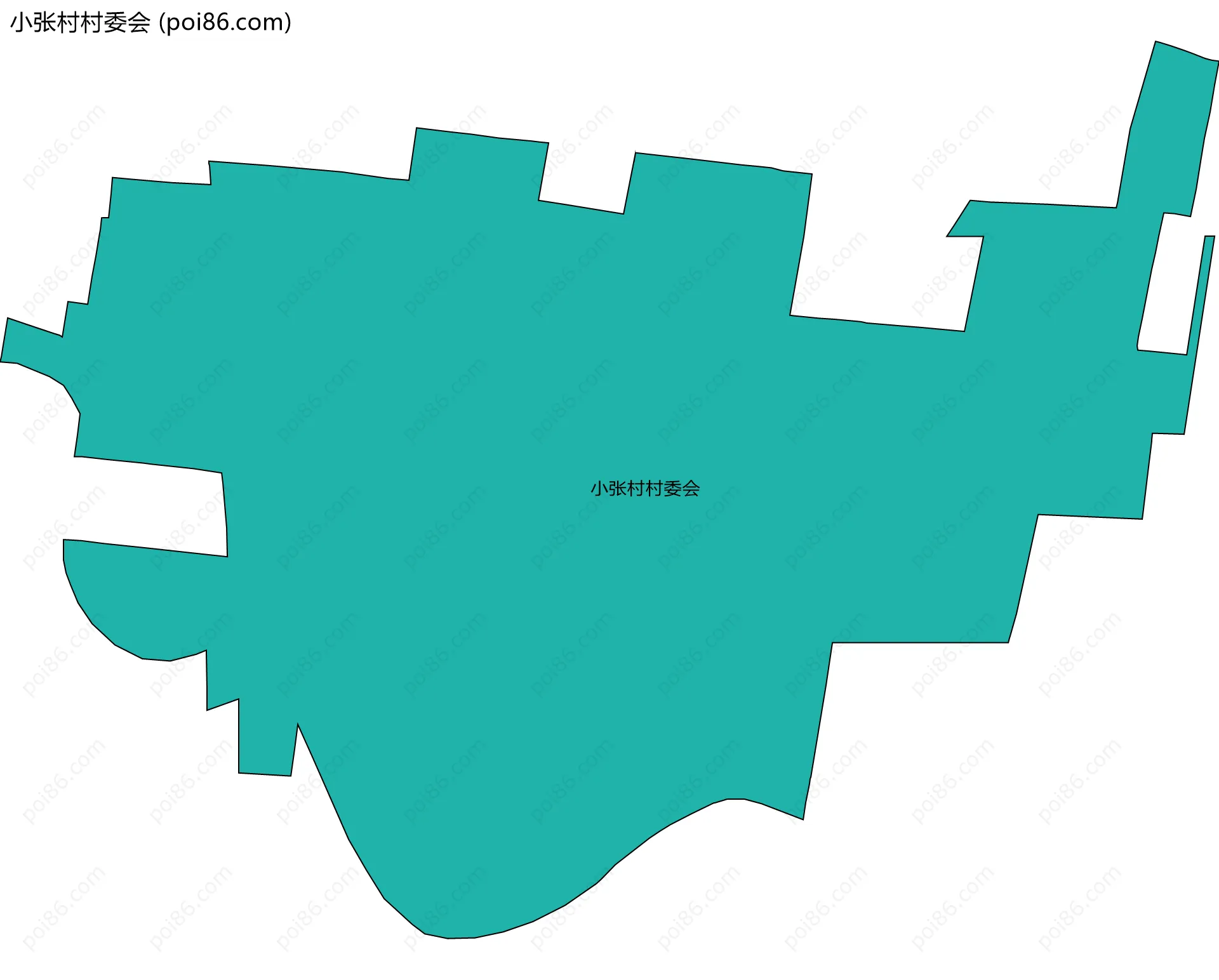 小张村村委会边界地图