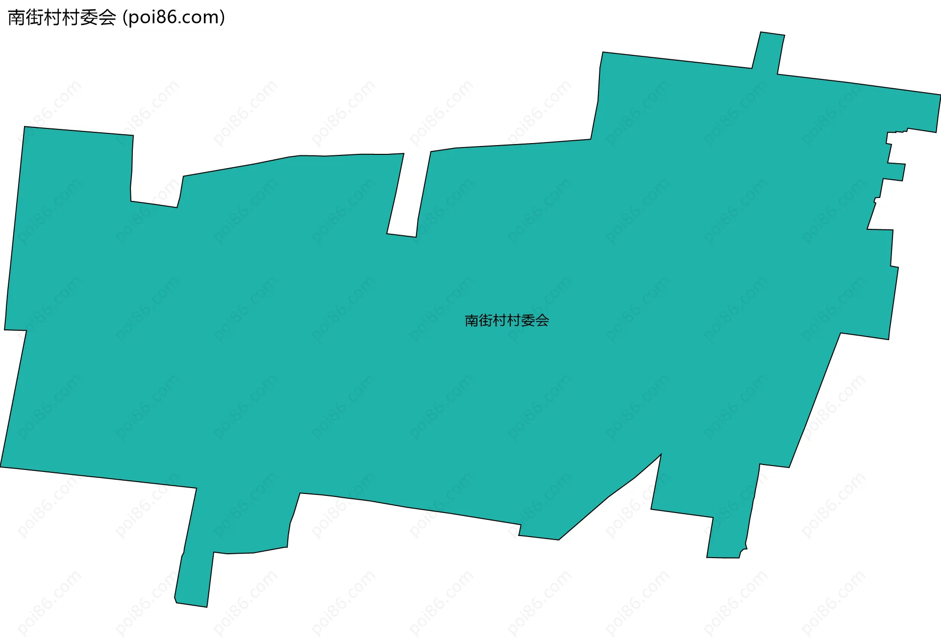 南街村村委会边界地图