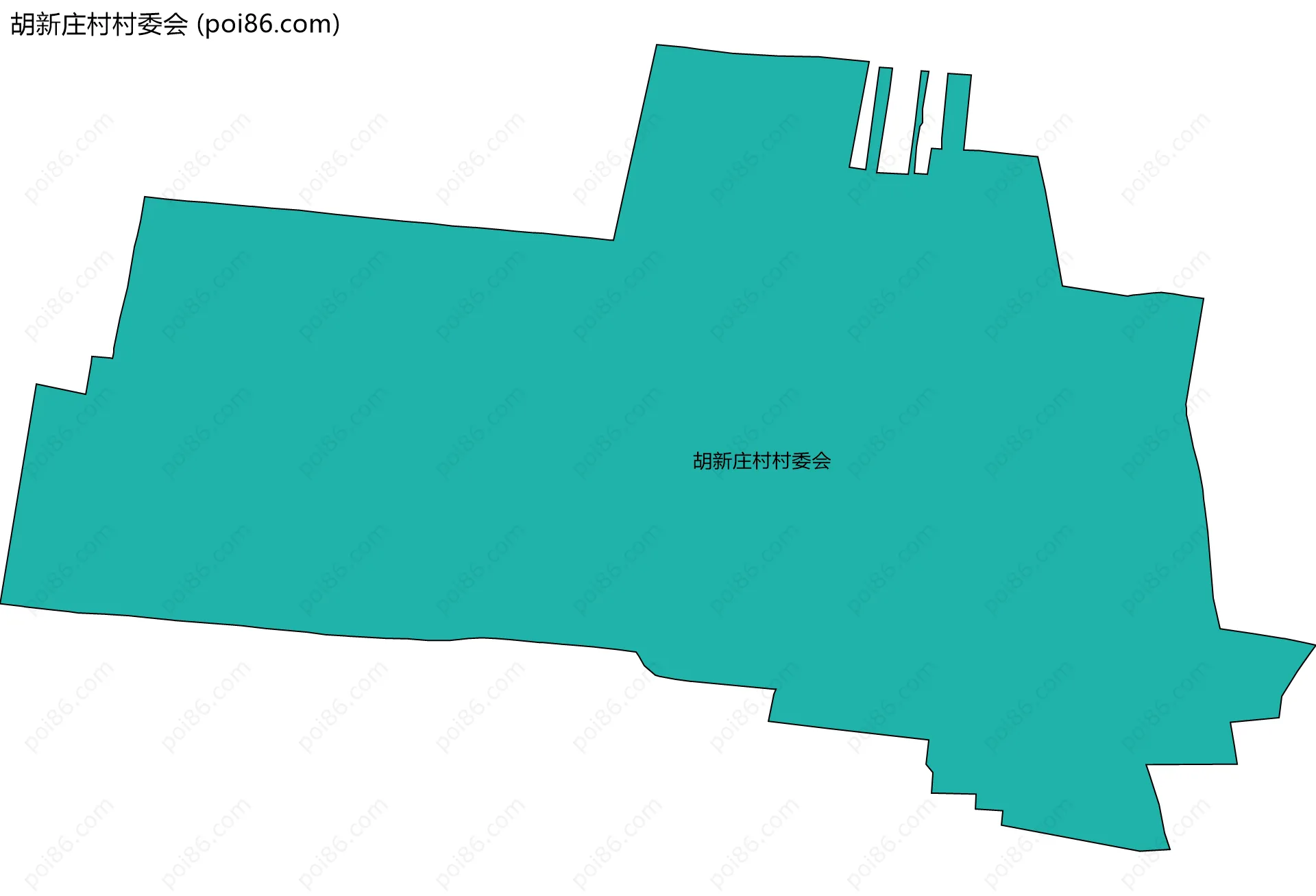 胡新庄村村委会边界地图