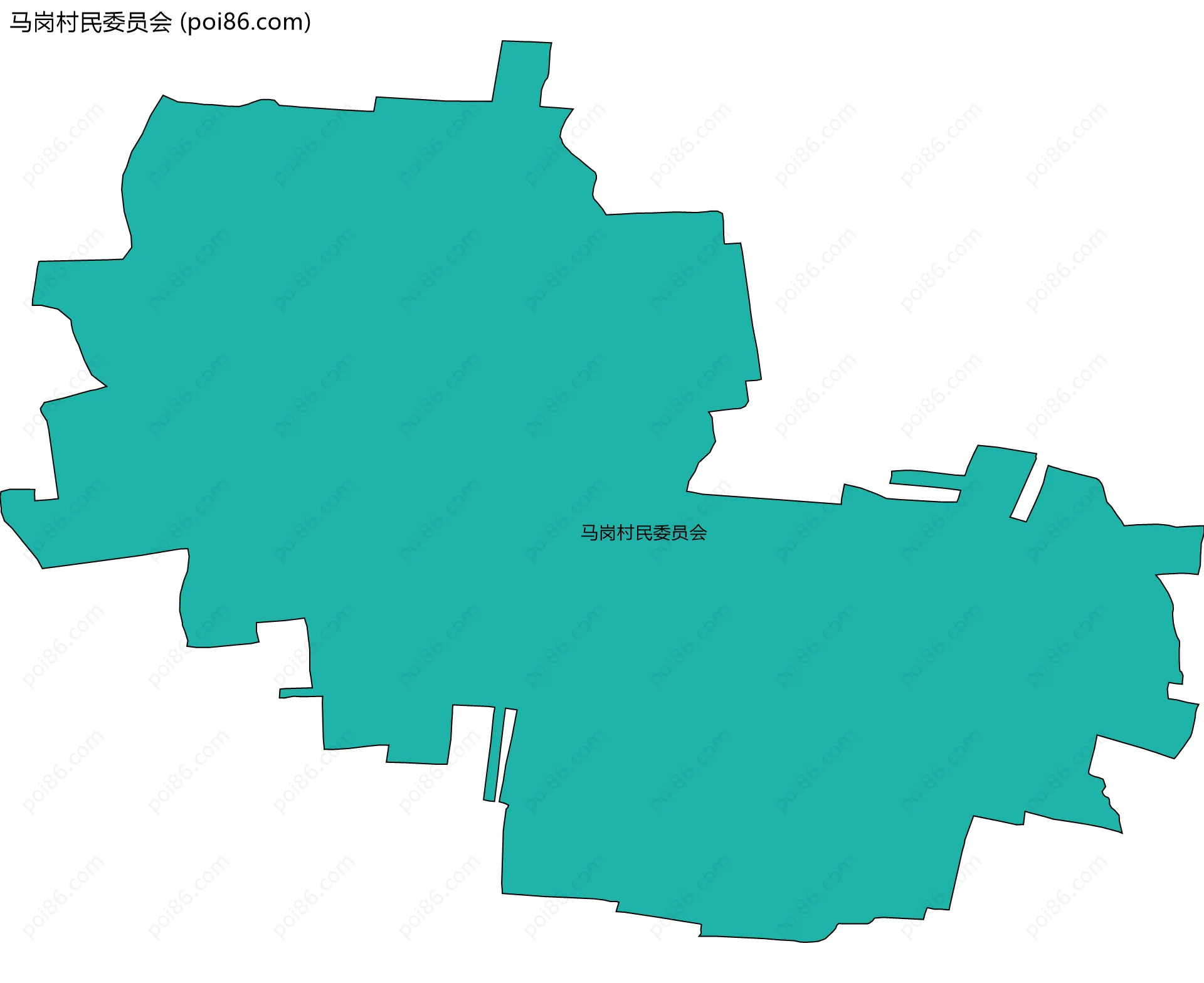 马岗村民委员会边界地图