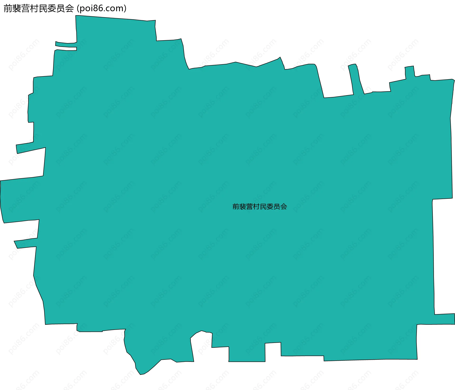 前裴营村民委员会边界地图