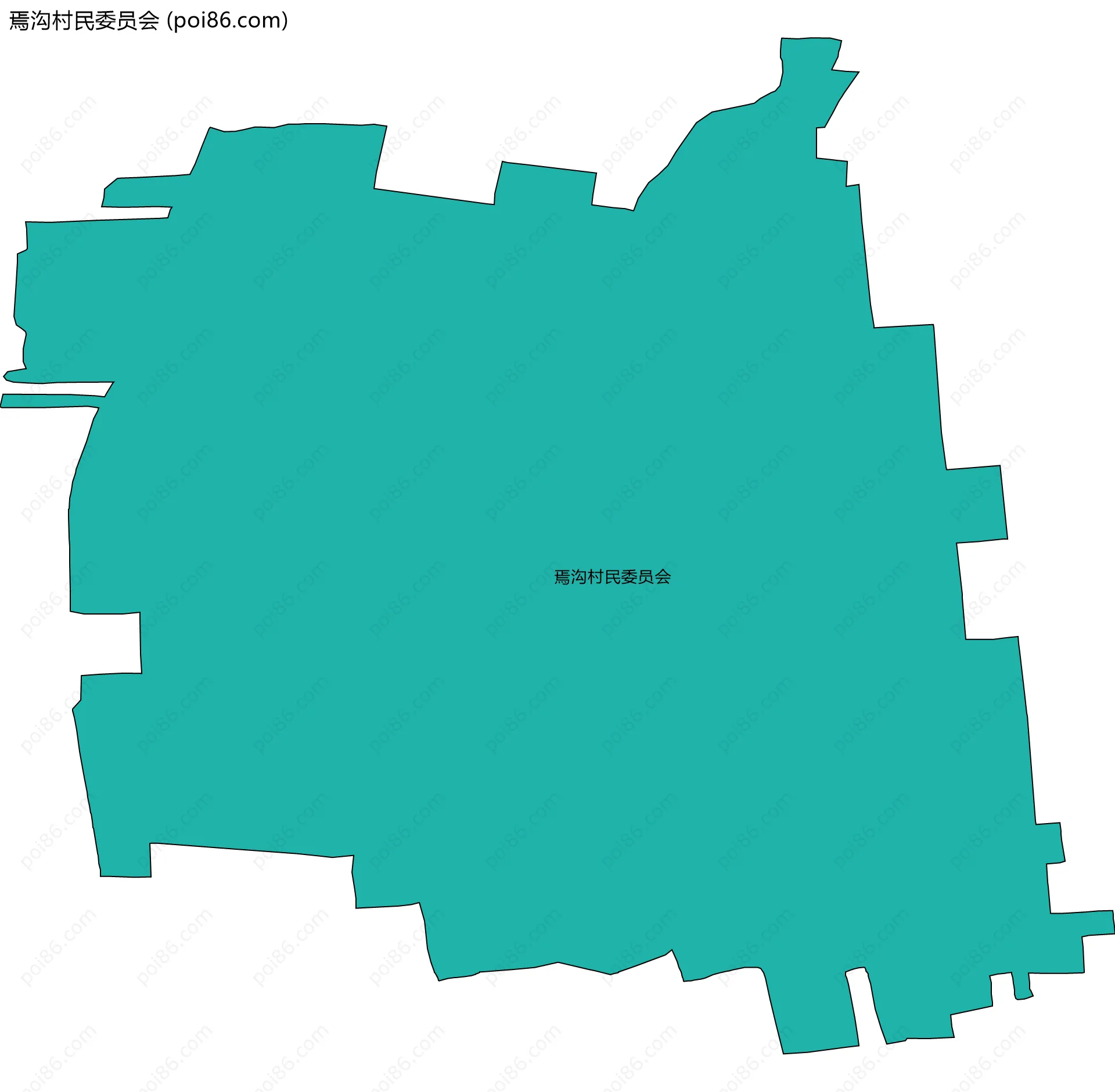 焉沟村民委员会边界地图