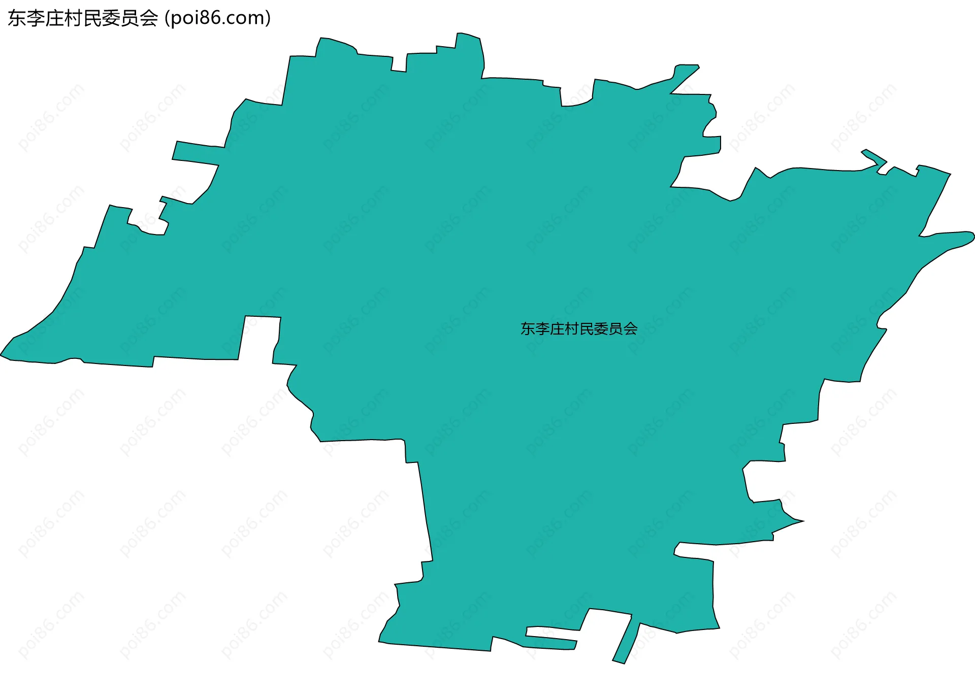 东李庄村民委员会边界地图