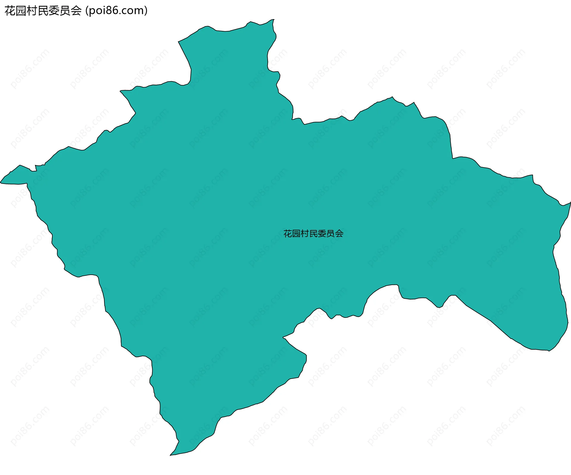 花园村民委员会边界地图