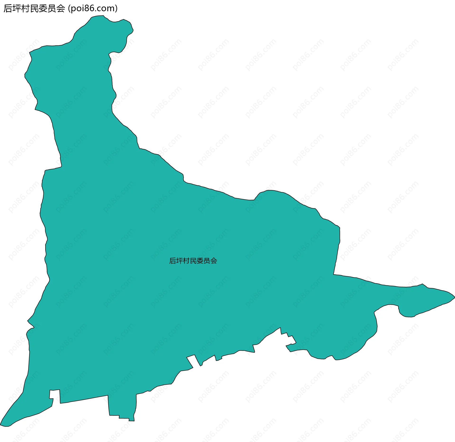 后坪村民委员会边界地图