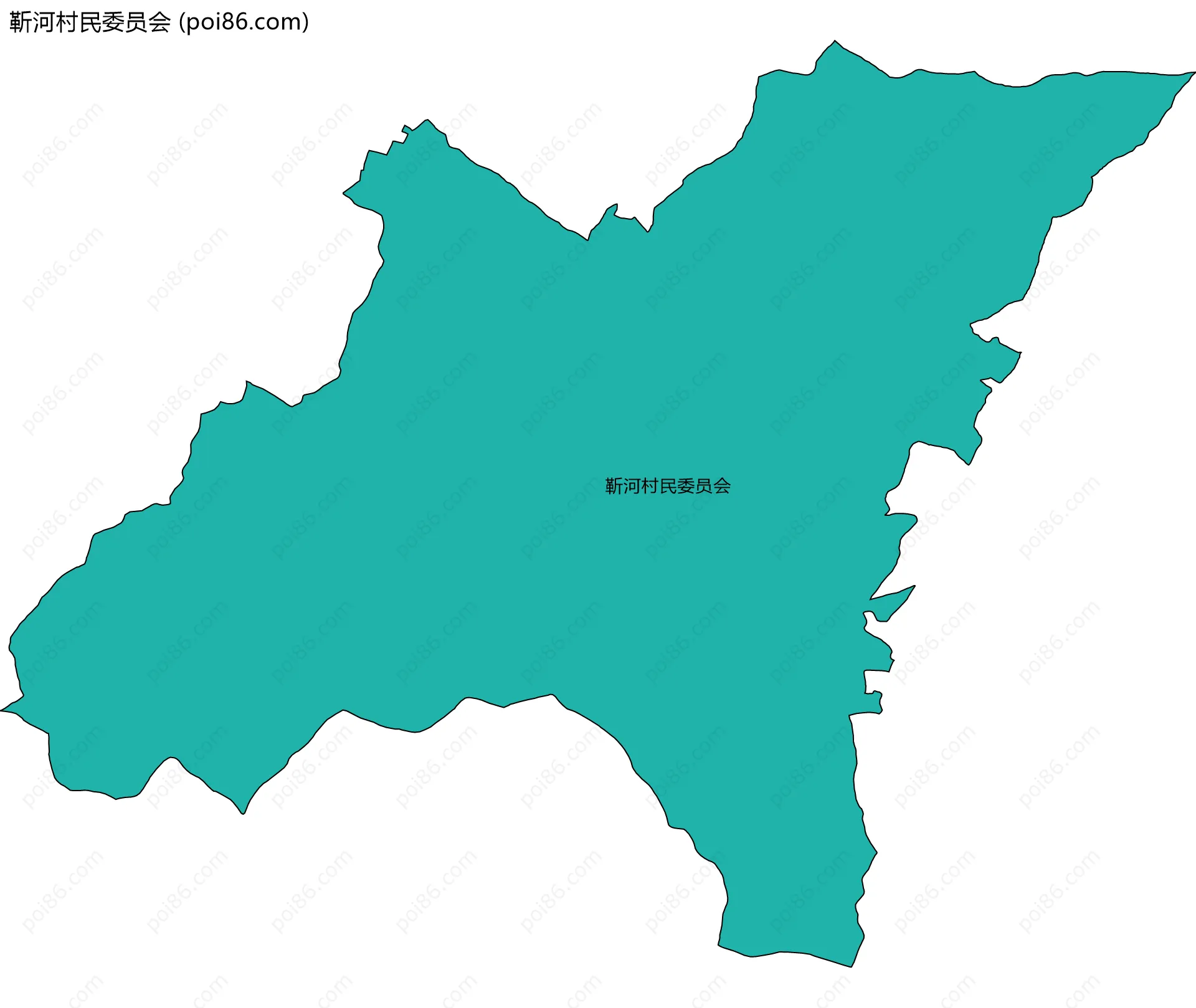 靳河村民委员会边界地图