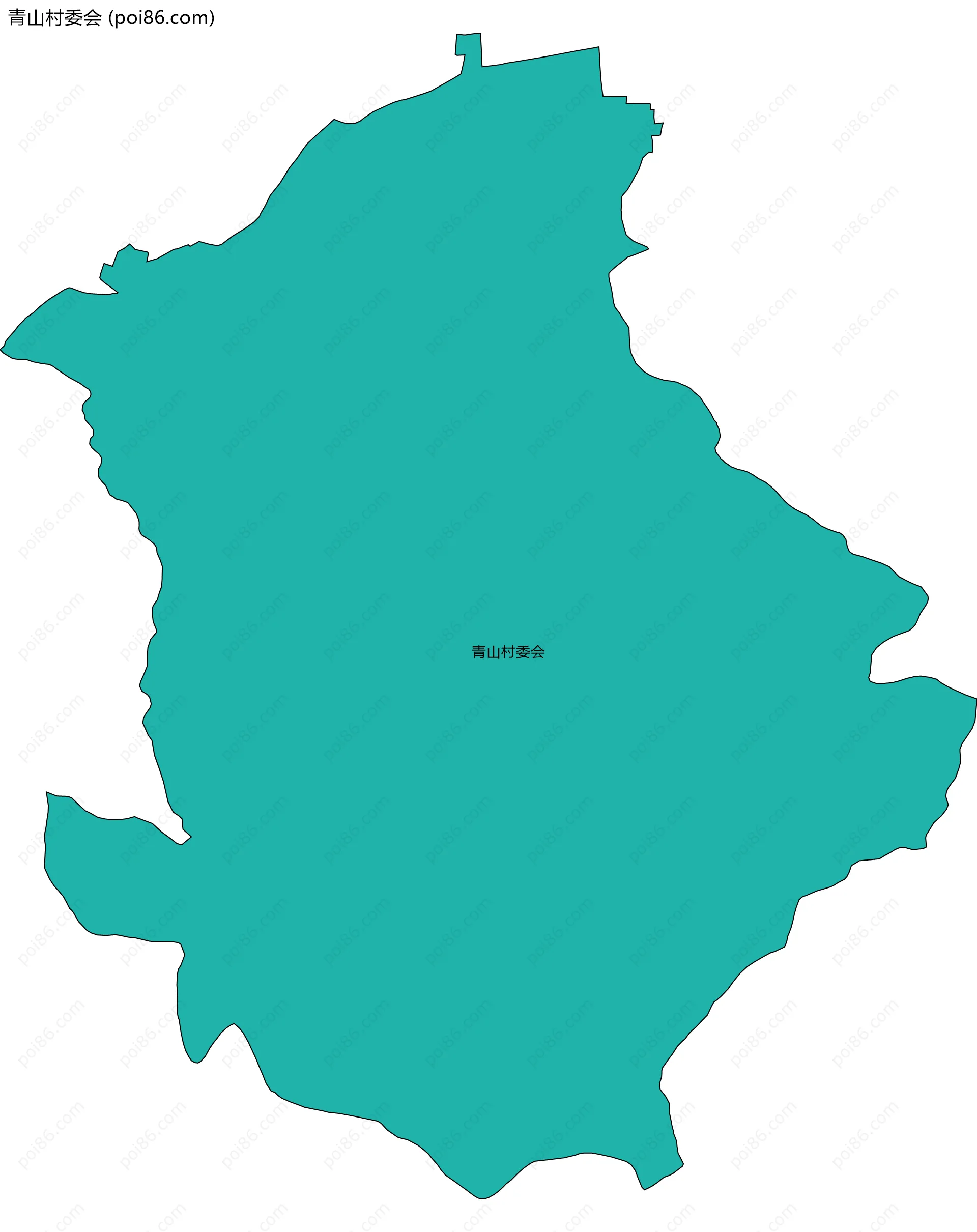 青山村委会边界地图