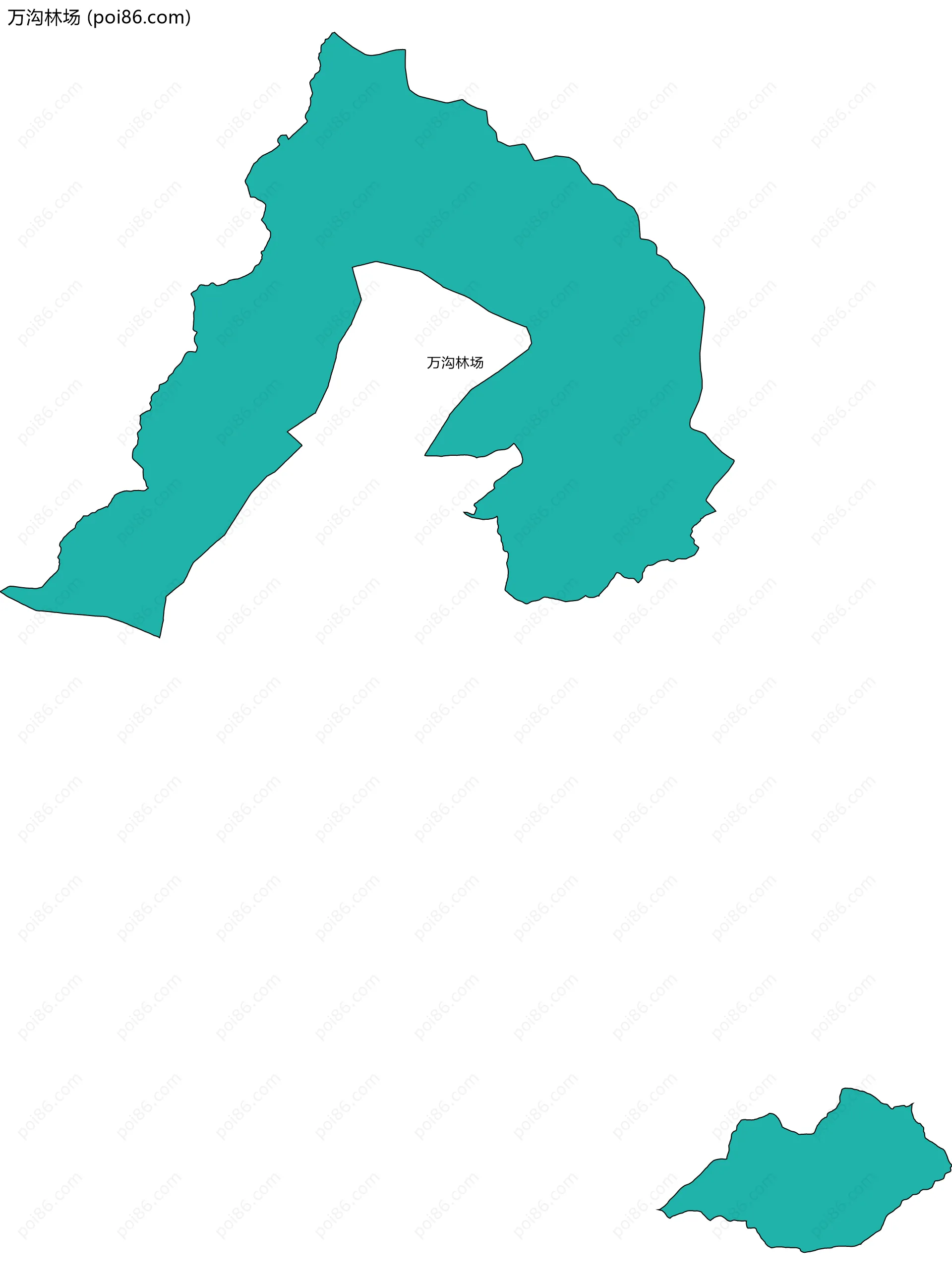 万沟林场边界地图