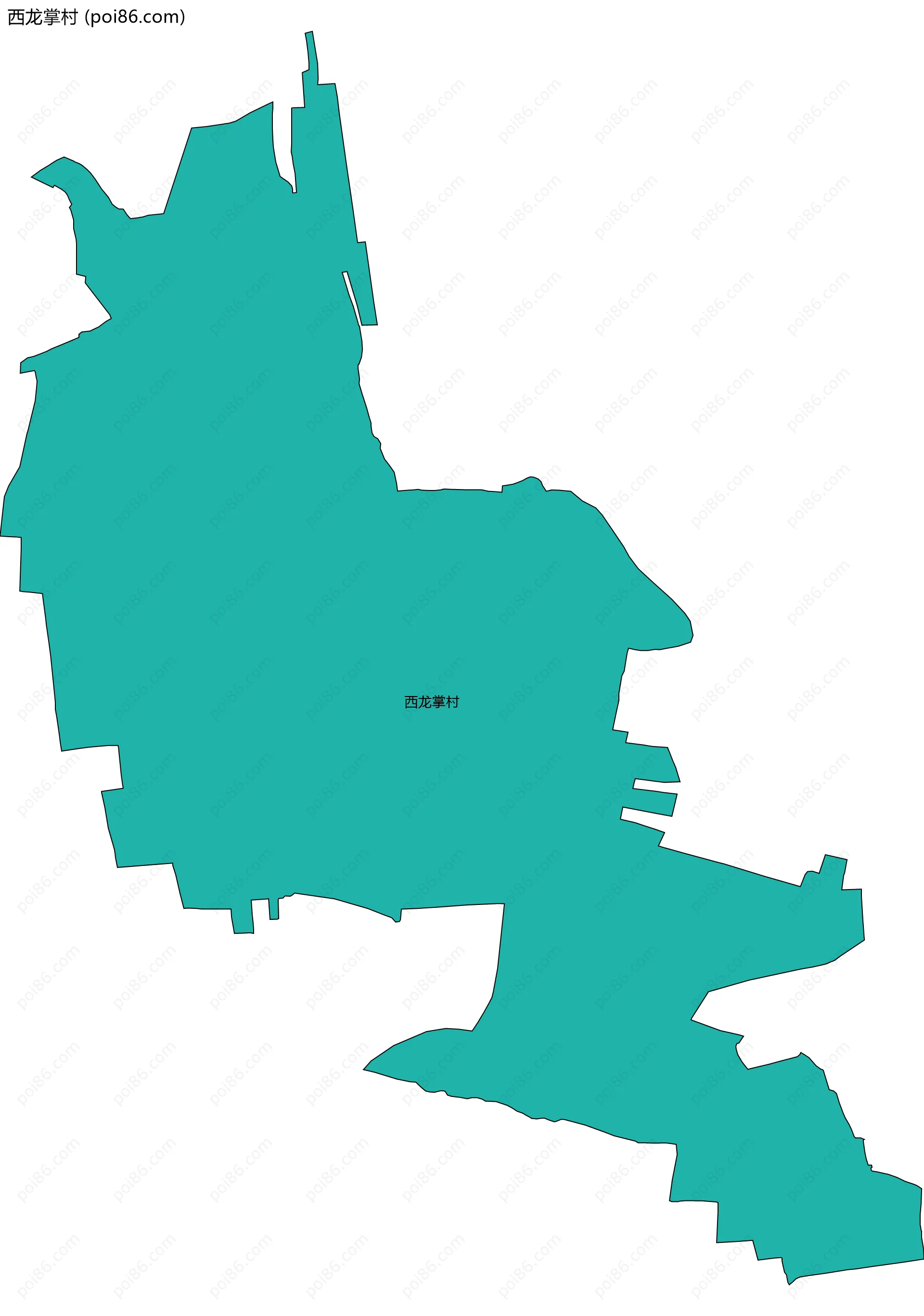 西龙掌村边界地图