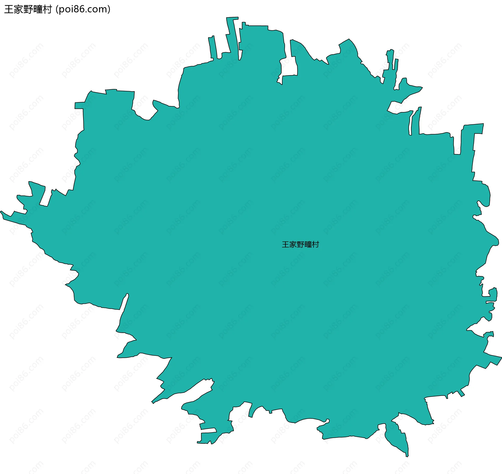 王家野疃村边界地图