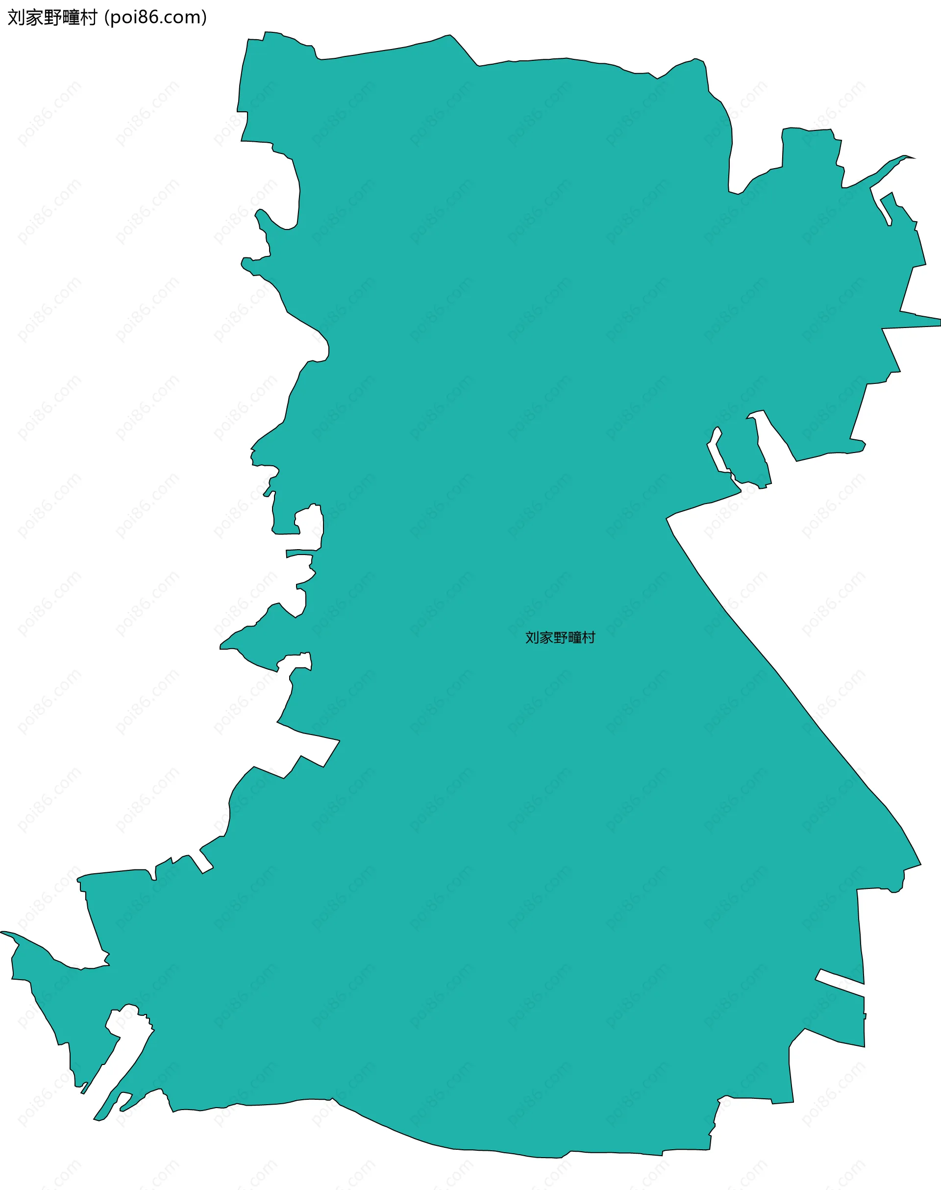 刘家野疃村边界地图