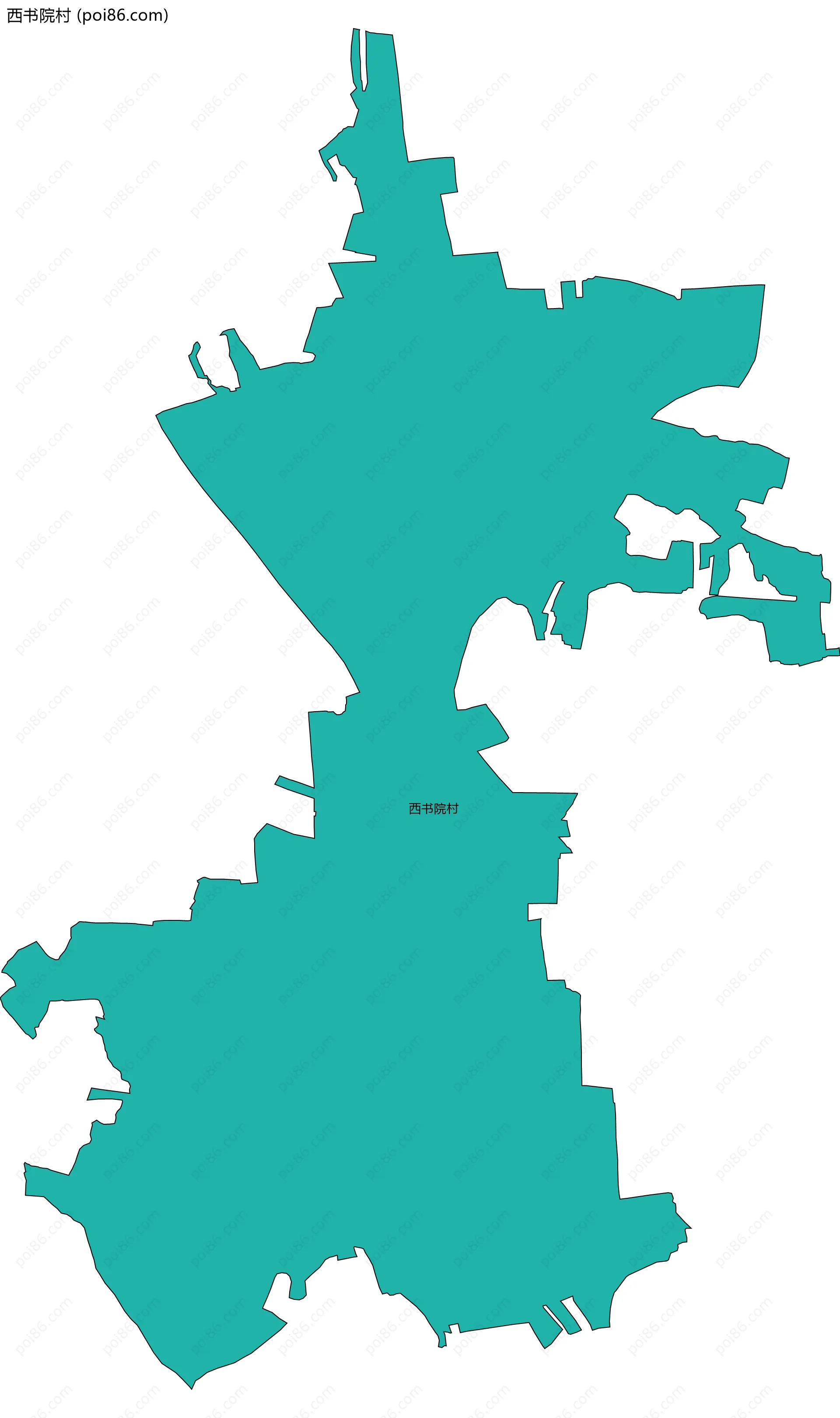 西书院村边界地图