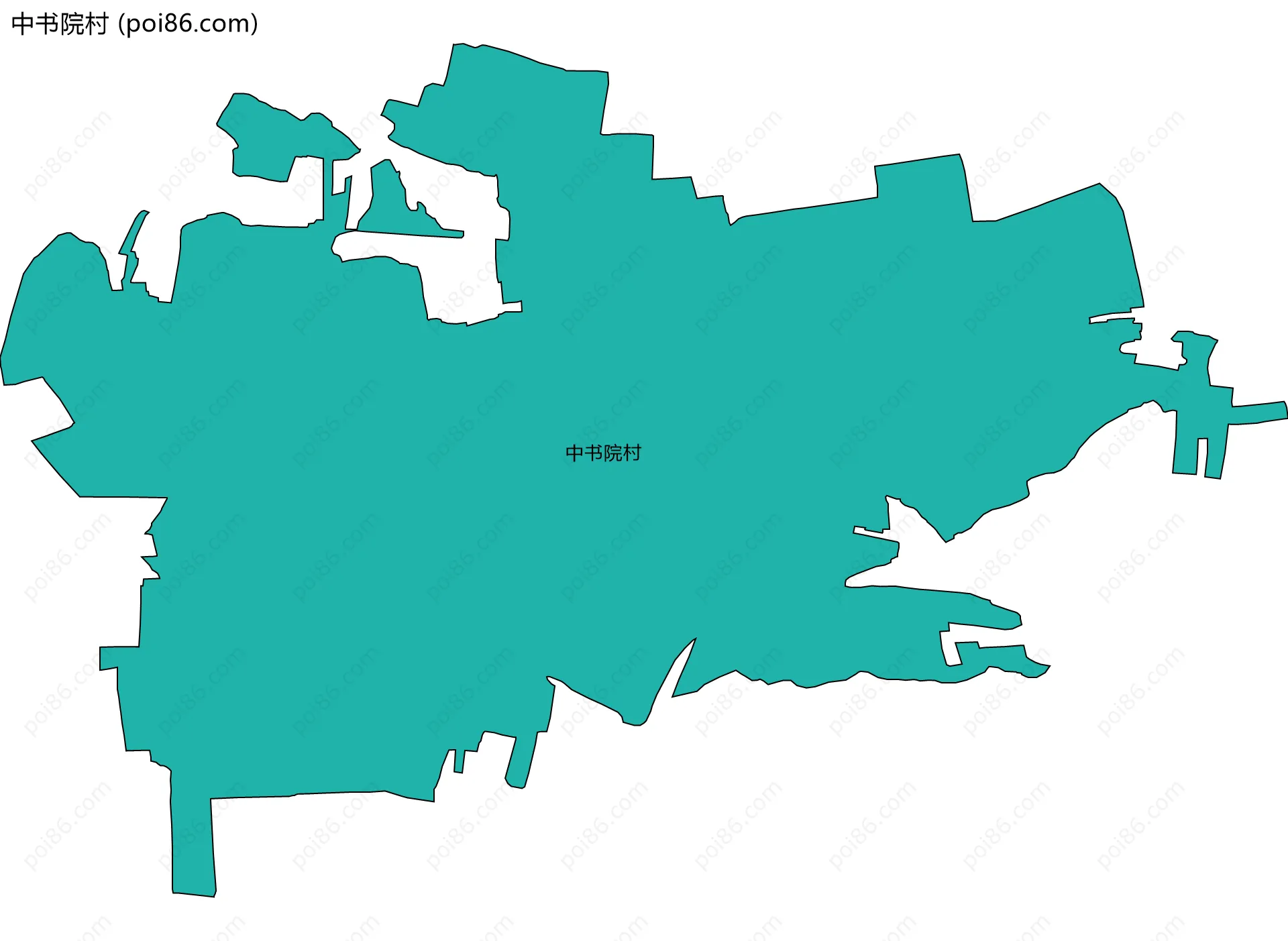 中书院村边界地图