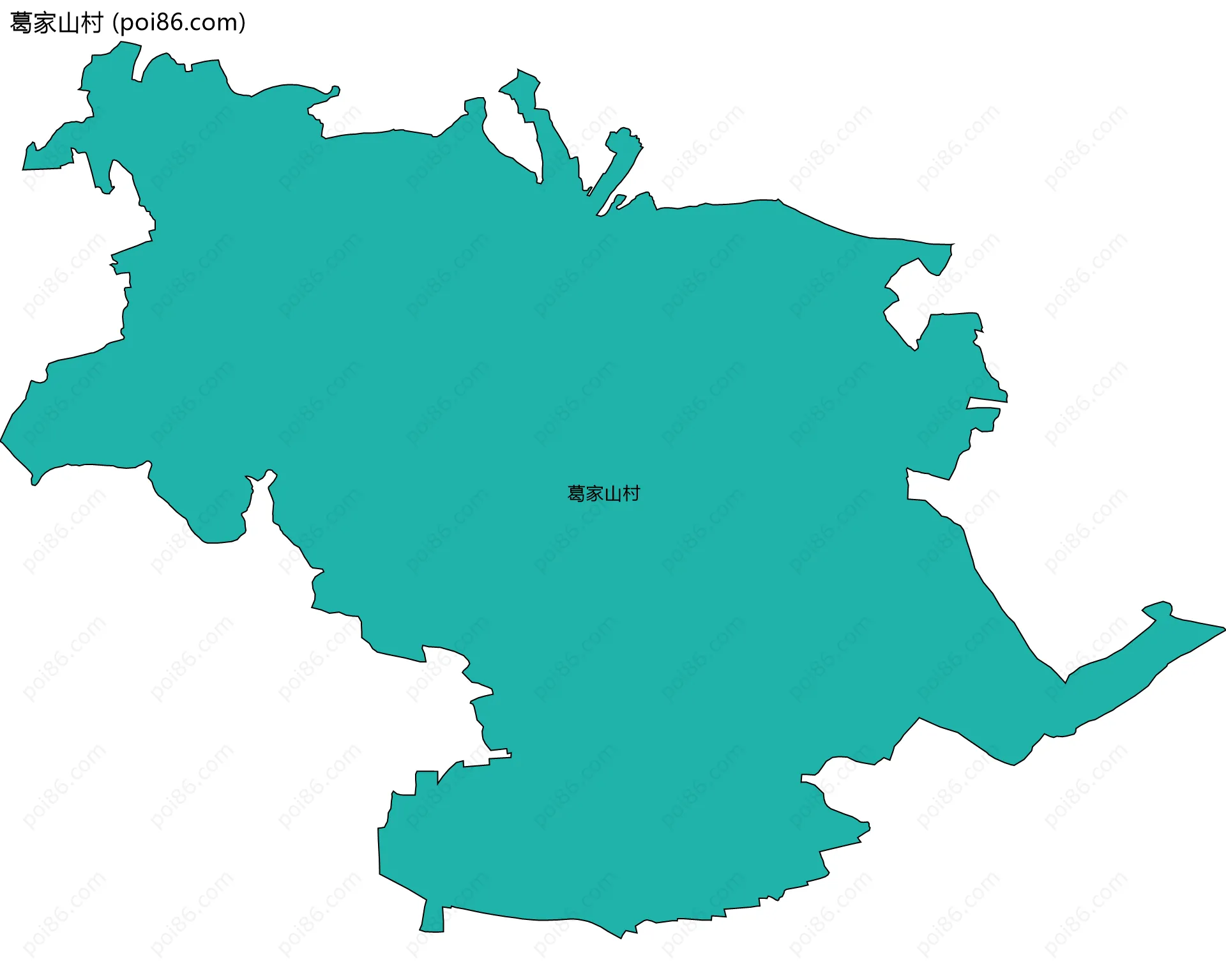 葛家山村边界地图