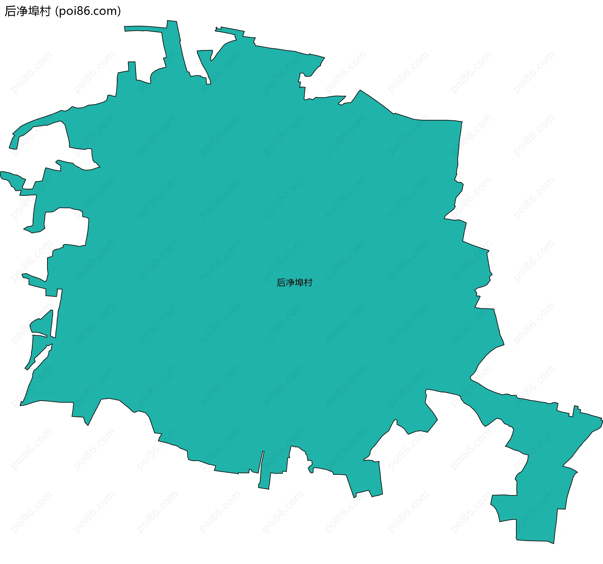 后净埠村边界地图
