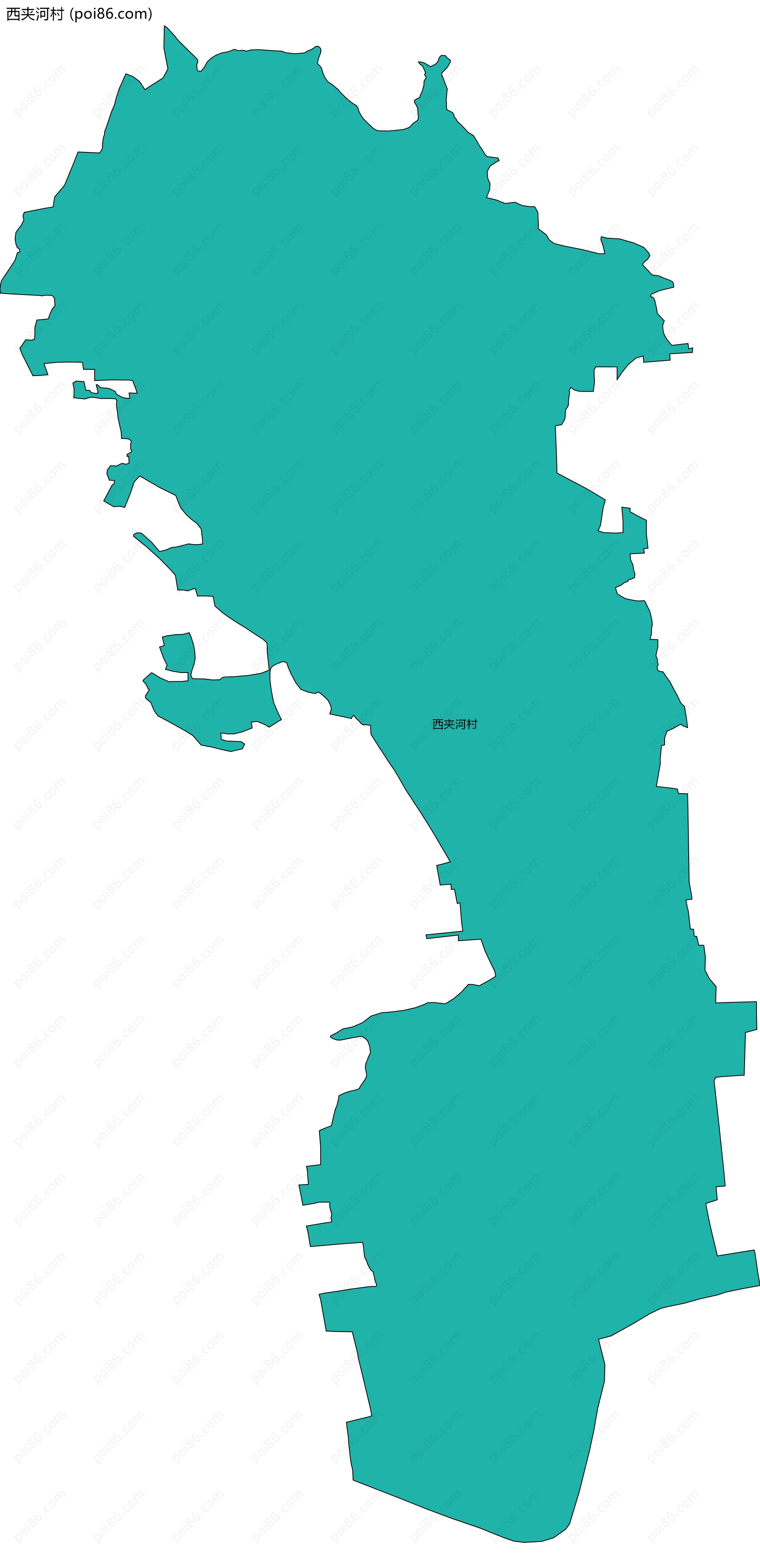 西夹河村边界地图